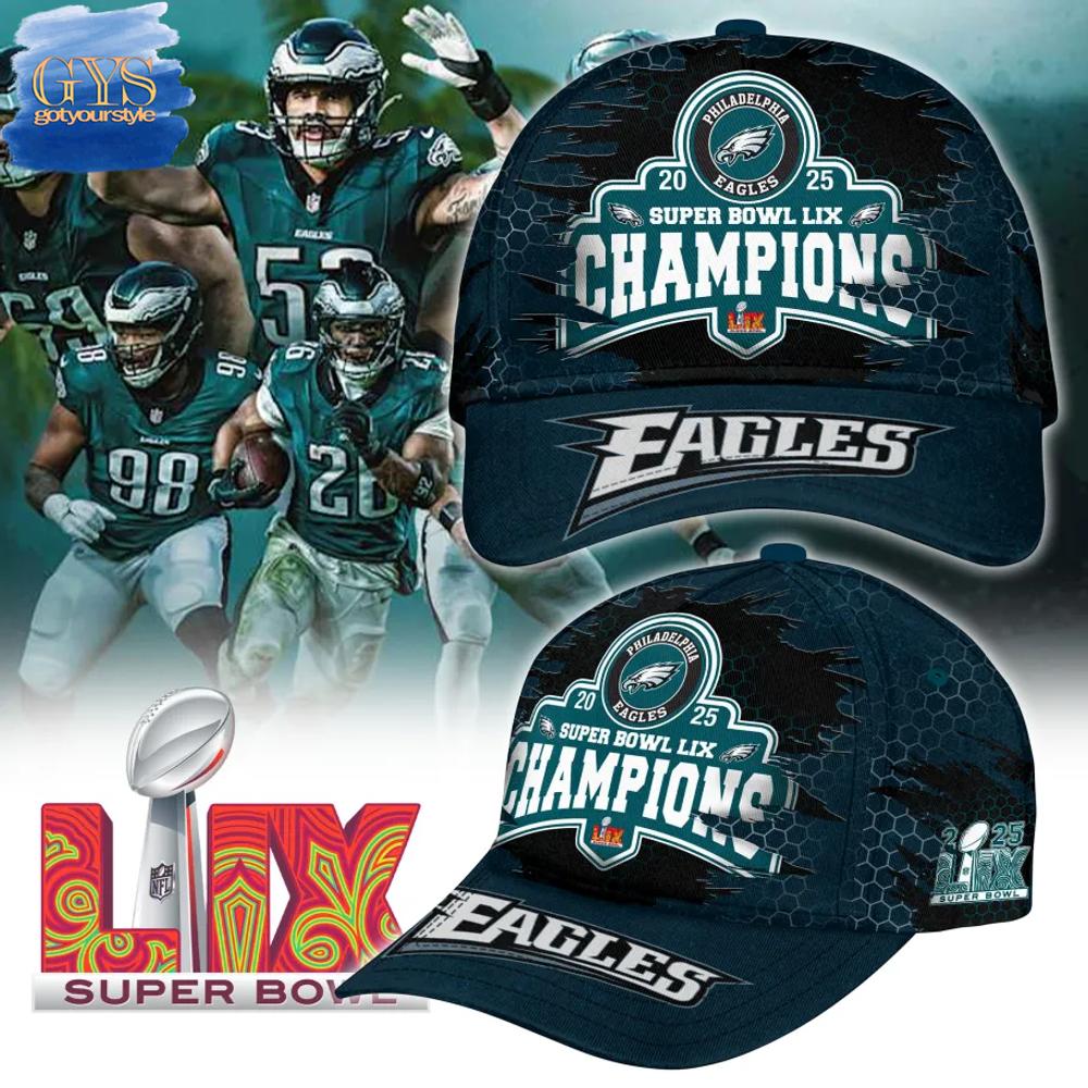 Philadelphia Eagles Super Bowl LIX Champions Cap - Famjoys Philadelphia Eagles Super Bowl LIX Champions Cap - Famjoys