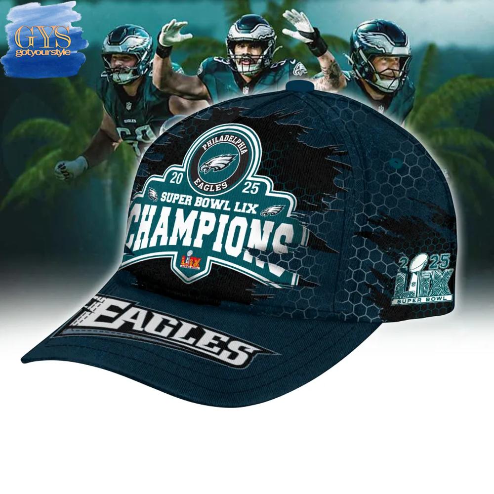Philadelphia Eagles Super Bowl LIX Champions Cap - Famjoys Philadelphia Eagles Super Bowl LIX Champions Cap - Famjoys