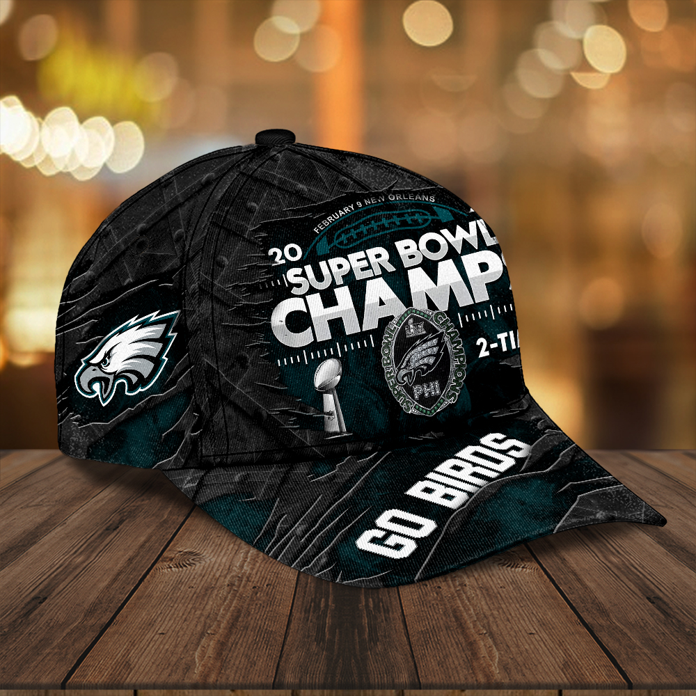 Philadelphia Eagles Super Bowl LIX Champions Cap - Famjoys Philadelphia Eagles Super Bowl LIX Champions Cap - Famjoys