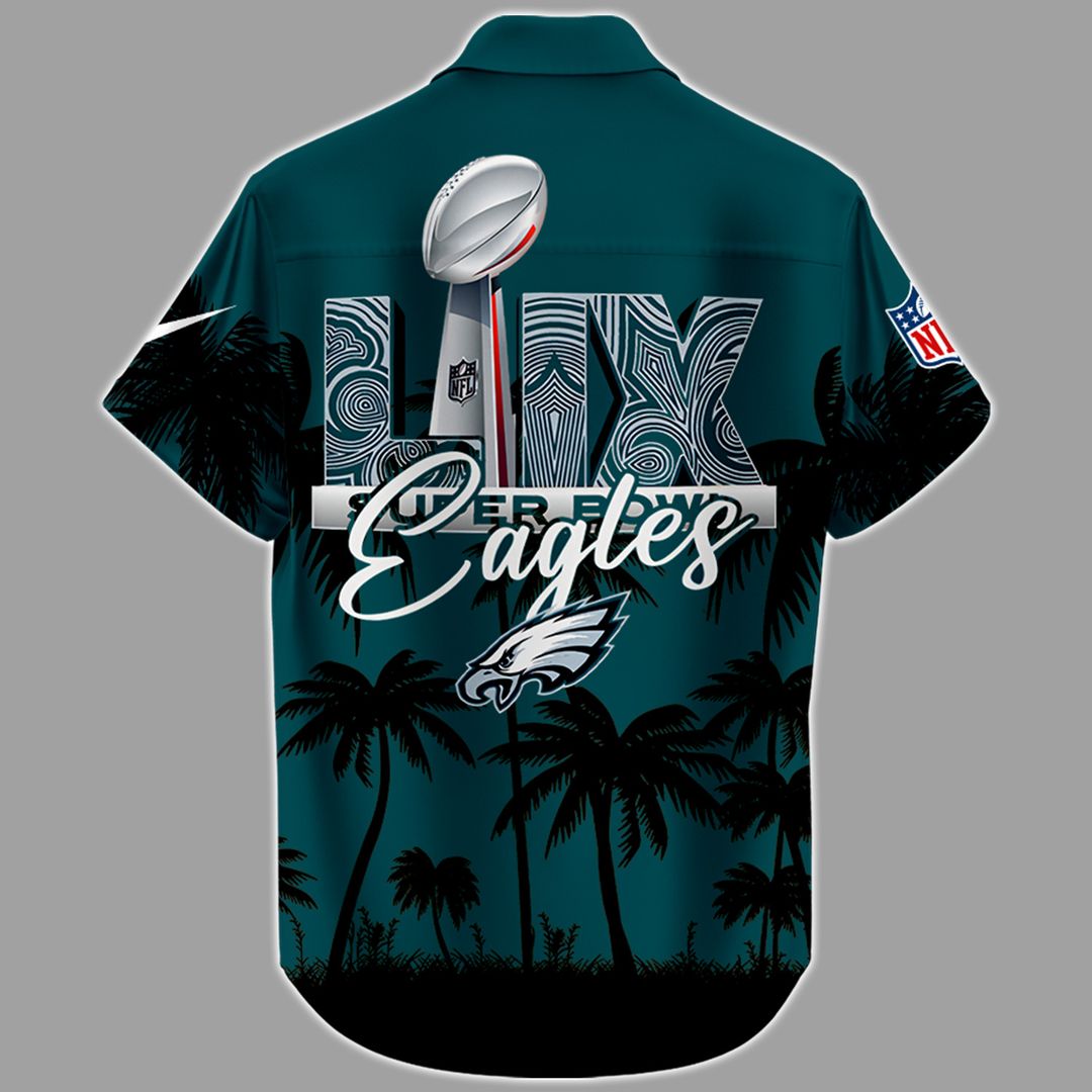 Philadelphia Eagles Super Bowl LIX Champions Combo Hawaiian Shirt + Shorts + Cap set - Famjoys Philadelphia Eagles Super Bowl LIX Champions Combo Hawaiian Shirt + Shorts + Cap set - Famjoys