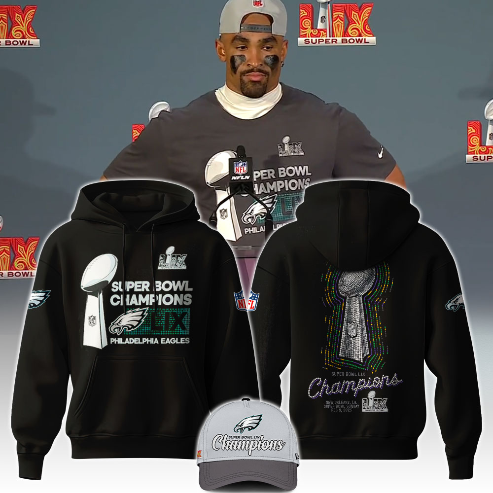 Philadelphia Eagles Super Bowl LIX Champions Hoodie 2025 #4 - Famjoys Philadelphia Eagles Super Bowl LIX Champions Hoodie 2025 #4 - Famjoys