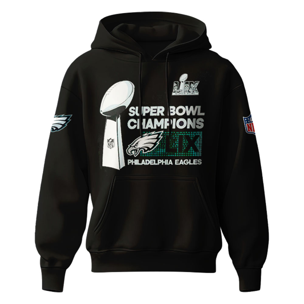 Philadelphia Eagles Super Bowl LIX Champions Hoodie 2025 #4 - Famjoys Philadelphia Eagles Super Bowl LIX Champions Hoodie 2025 #4 - Famjoys