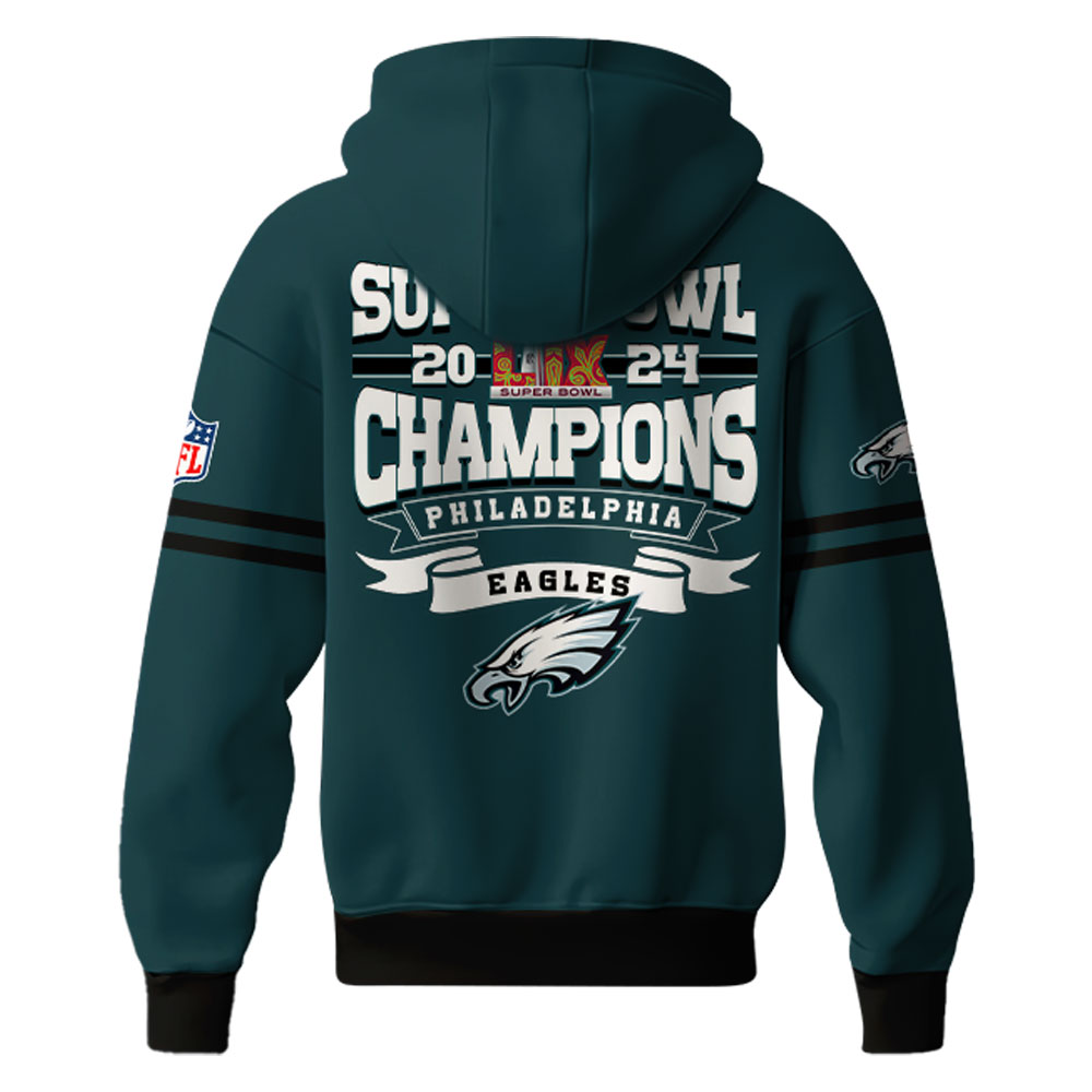 Philadelphia Eagles Super Bowl LIX Champions Hoodie 2025 - Famjoys Philadelphia Eagles Super Bowl LIX Champions Hoodie 2025 - Famjoys