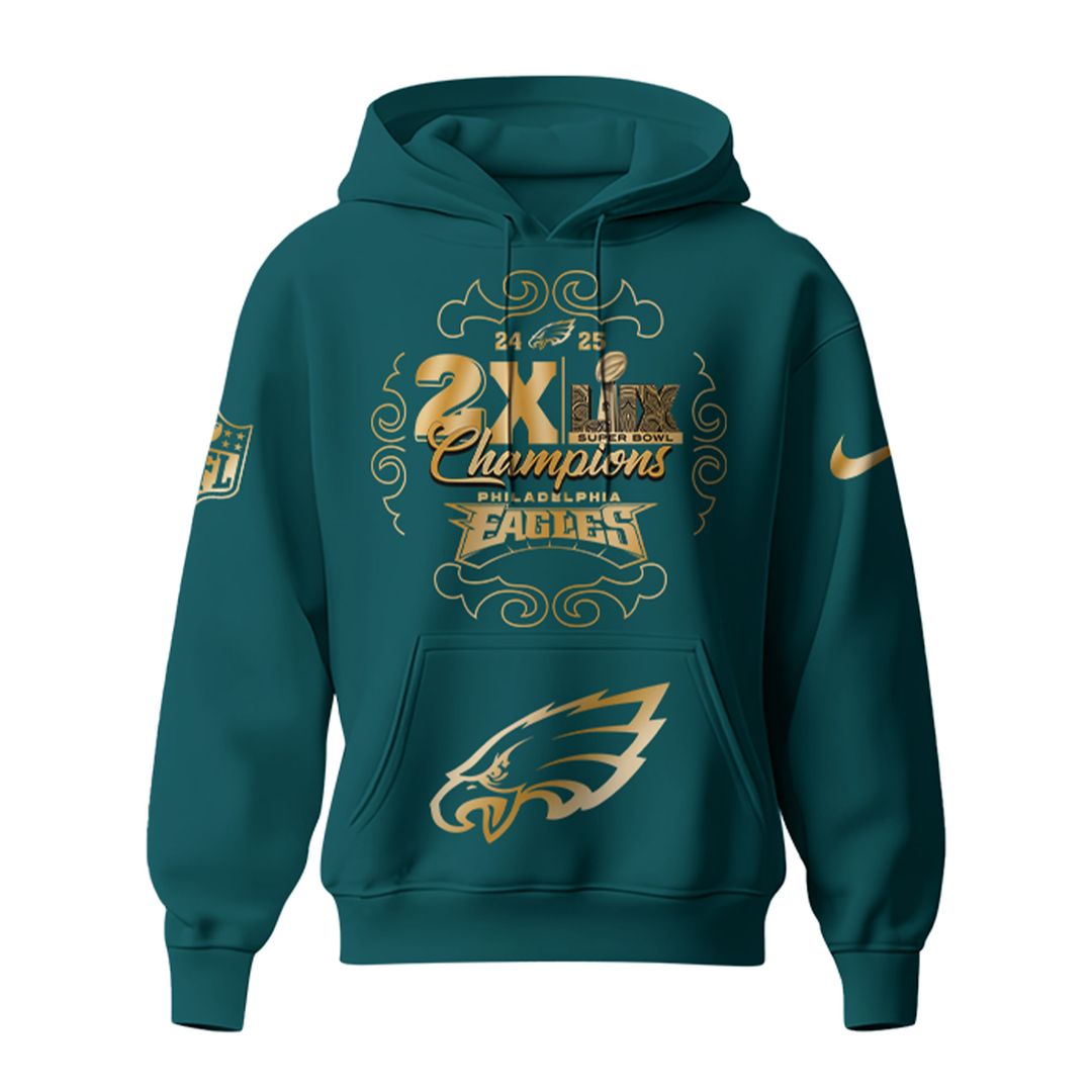 Philadelphia Eagles Super Bowl LIX Champions Hoodie 2025 - Famjoys Philadelphia Eagles Super Bowl LIX Champions Hoodie 2025 - Famjoys