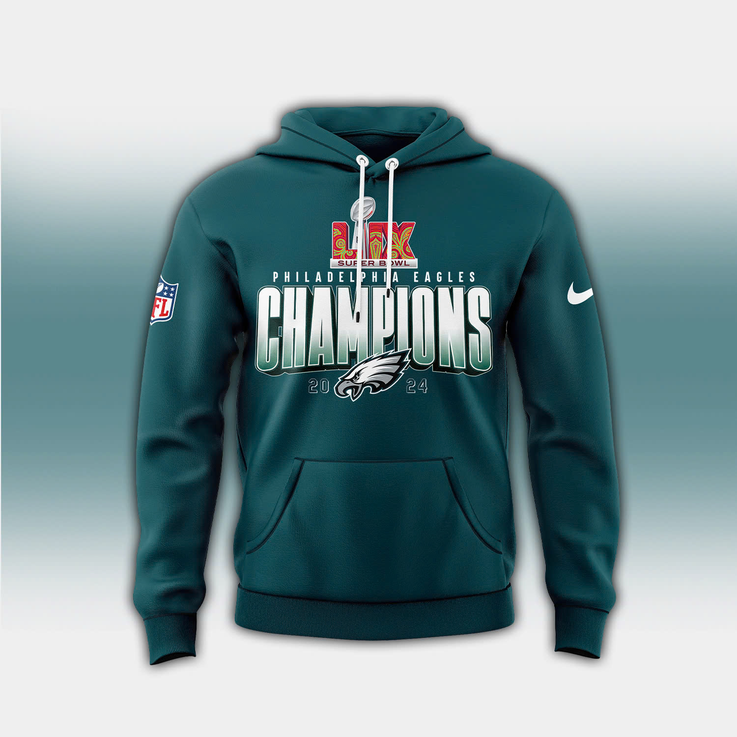 Philadelphia Eagles Super Bowl LIX Champions Hoodie - Famjoys Philadelphia Eagles Super Bowl LIX Champions Hoodie - Famjoys