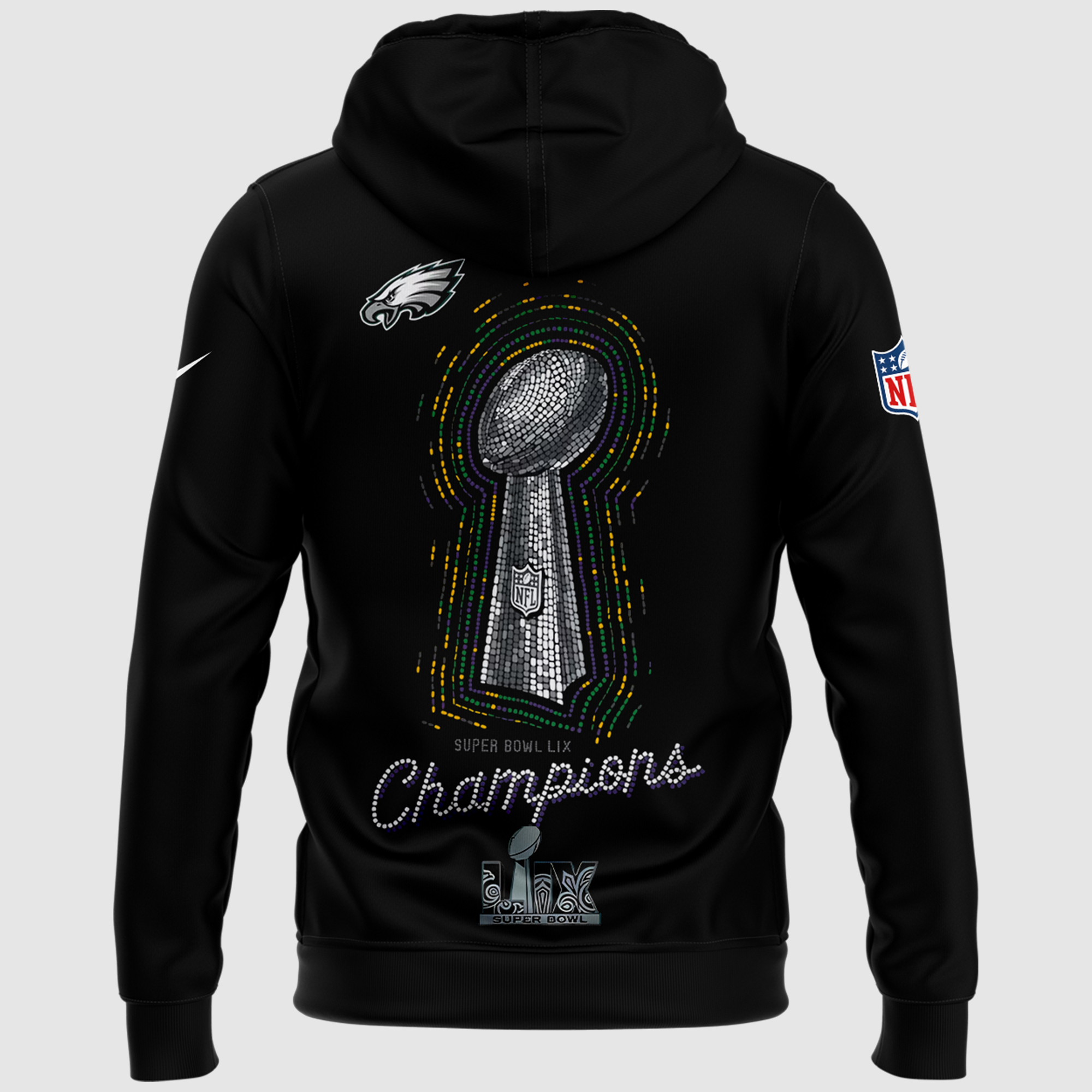 Philadelphia Eagles SUPER BOWL LIX Champions Hoodie - Famjoys Philadelphia Eagles SUPER BOWL LIX Champions Hoodie - Famjoys