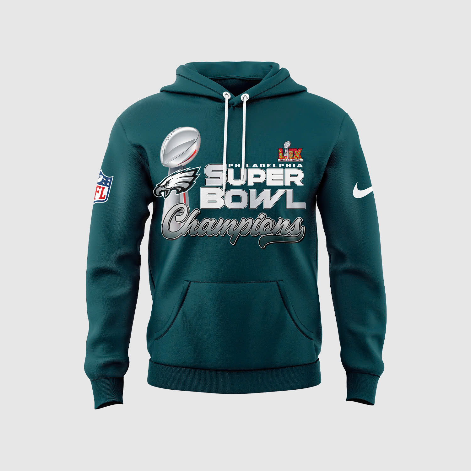 Philadelphia Eagles Super Bowl LIX Champions Hoodie V2 - Famjoys Philadelphia Eagles Super Bowl LIX Champions Hoodie V2 - Famjoys