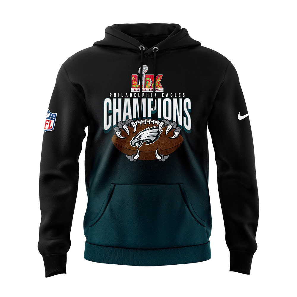 Philadelphia Eagles Super Bowl LIX Champions Hoodie V6 - Famjoys Philadelphia Eagles Super Bowl LIX Champions Hoodie V6 - Famjoys