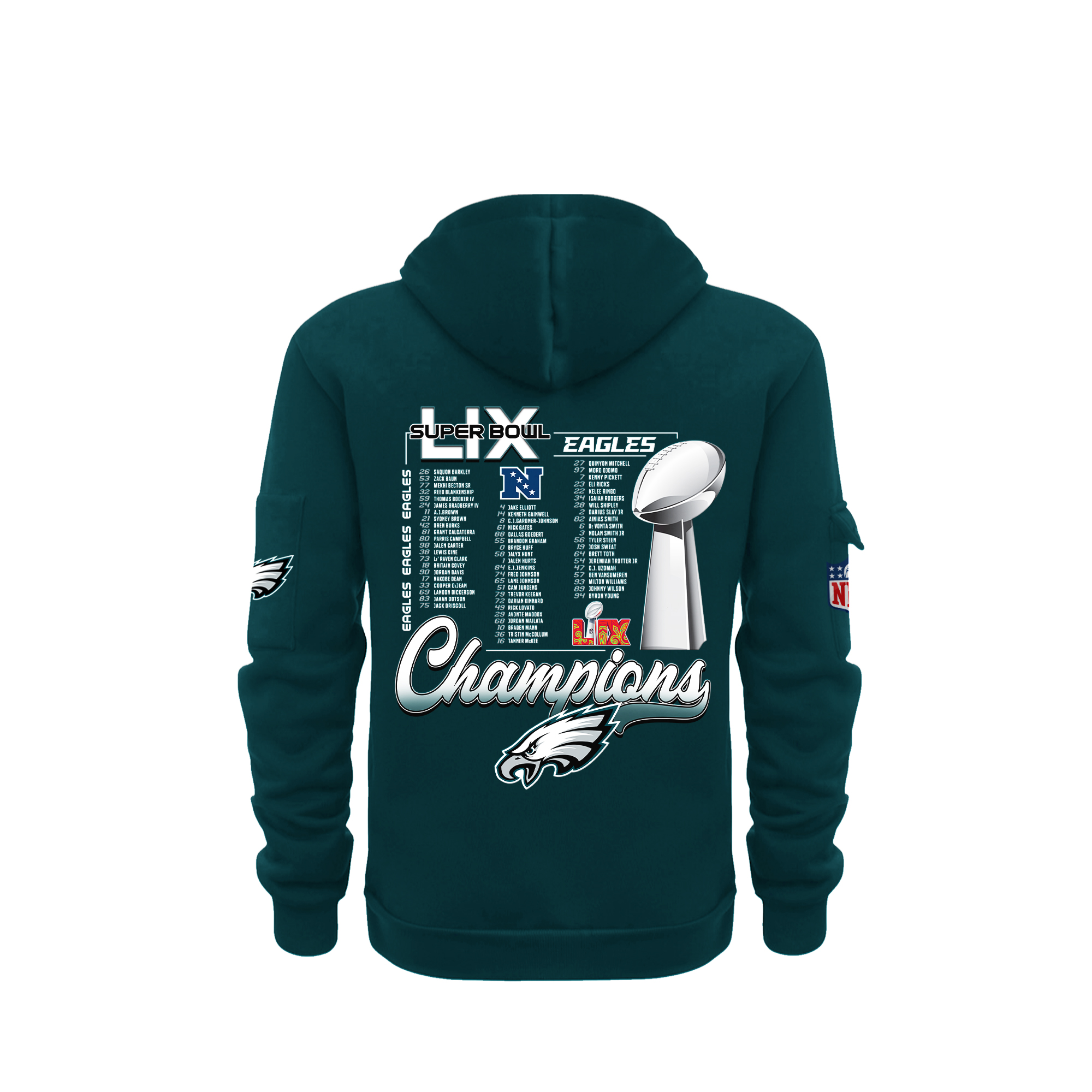 Philadelphia Eagles Super Bowl LIX Champions New Hoodie 2025 - Famjoys Philadelphia Eagles Super Bowl LIX Champions New Hoodie 2025 - Famjoys