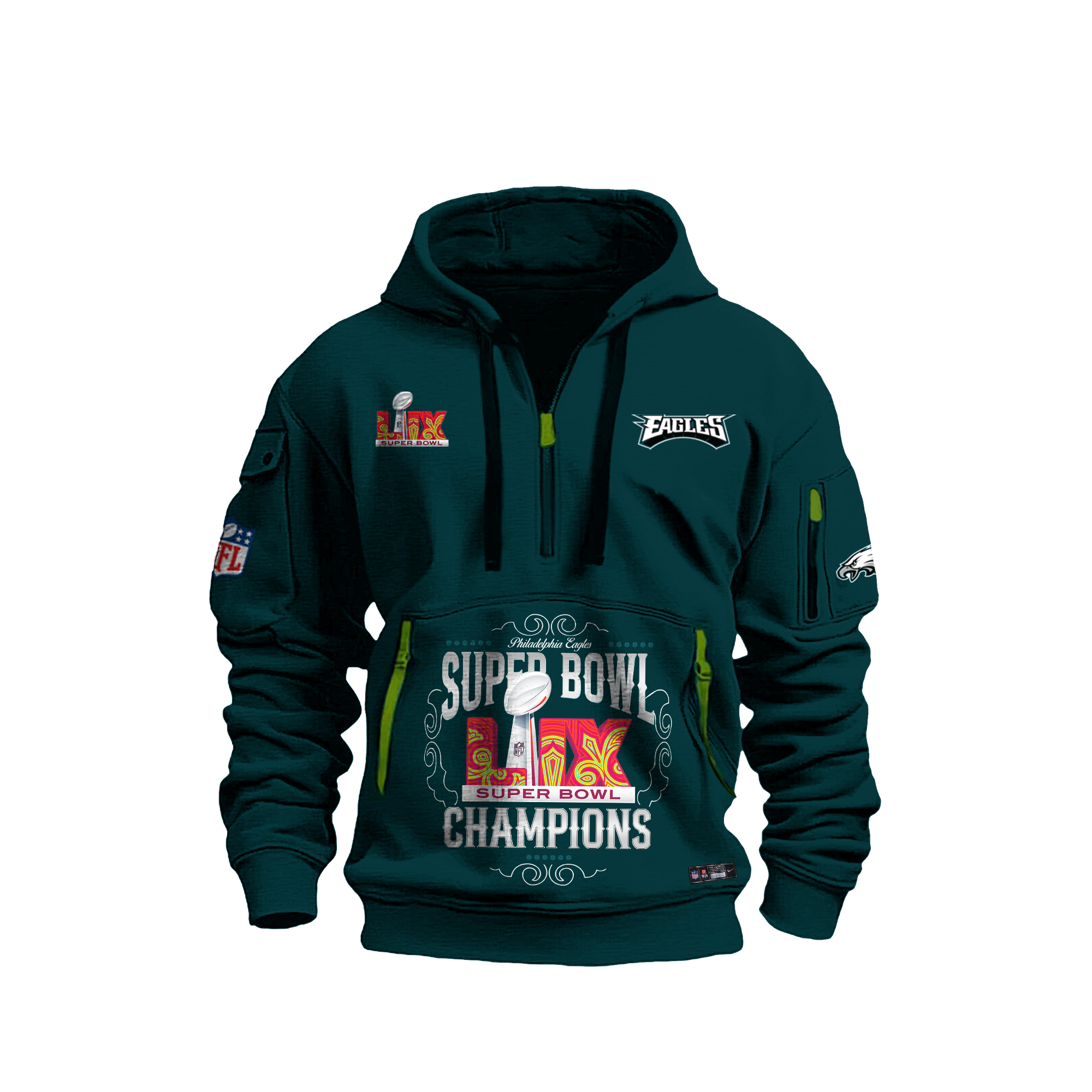 Philadelphia Eagles Super Bowl LIX Champions New Hoodie 2025 - Famjoys Philadelphia Eagles Super Bowl LIX Champions New Hoodie 2025 - Famjoys