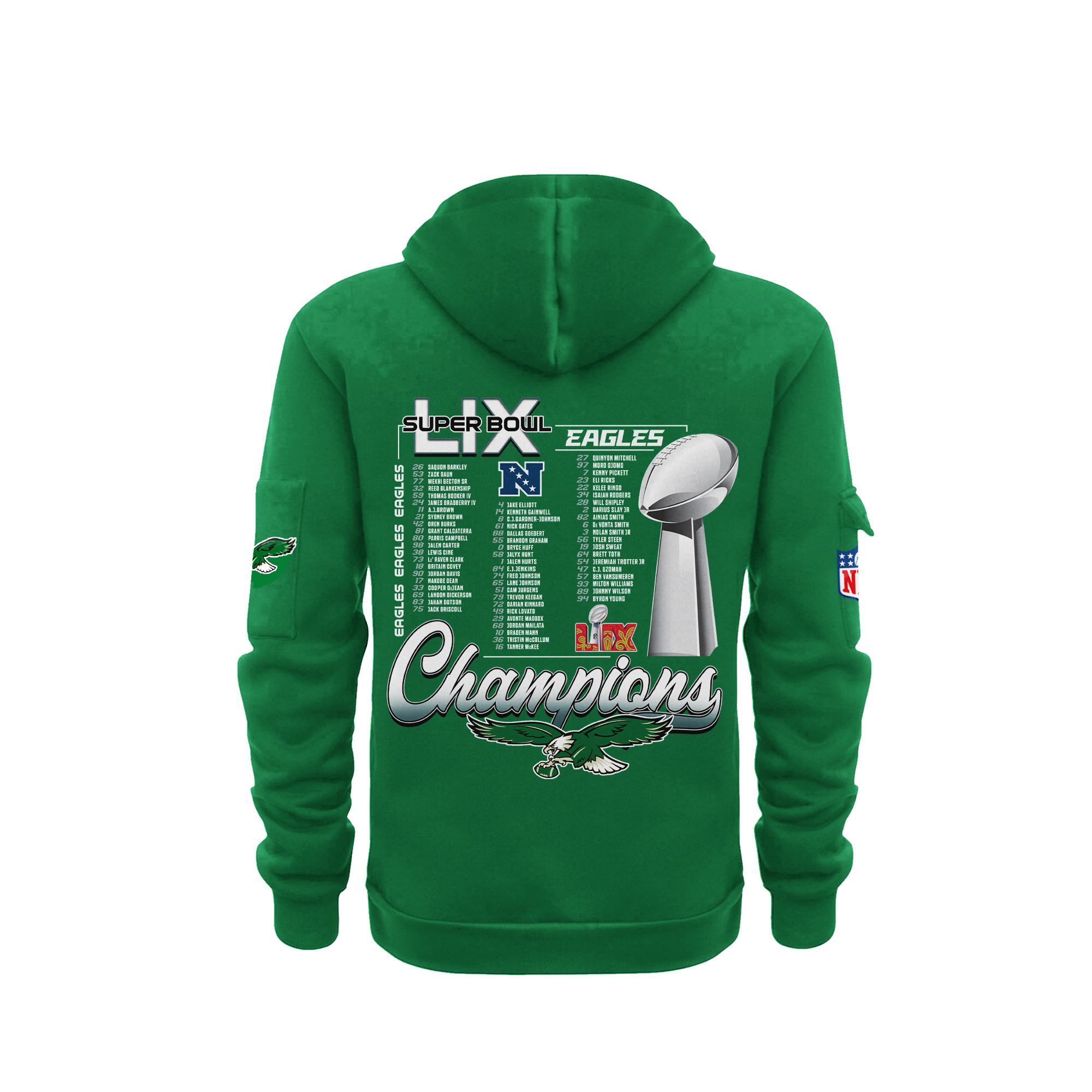 Philadelphia Eagles Super Bowl LIX Champions New Hoodie 2025 v2 - Famjoys Philadelphia Eagles Super Bowl LIX Champions New Hoodie 2025 v2 - Famjoys