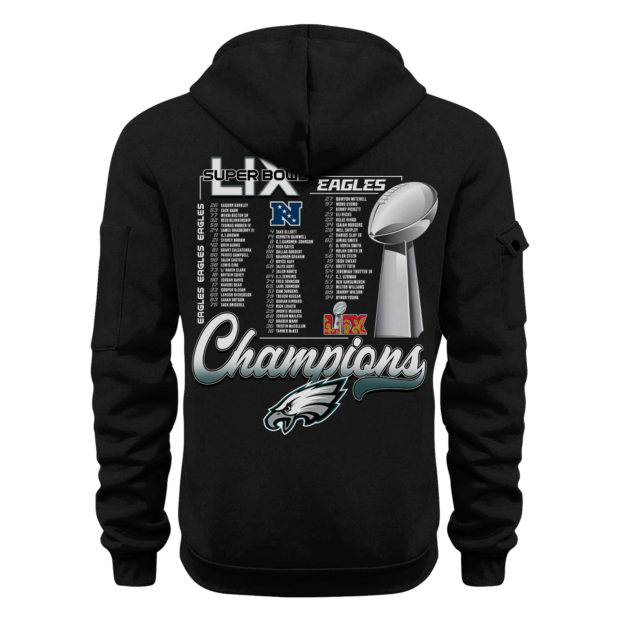 Philadelphia Eagles Super Bowl LIX Champions New Hoodie - Famjoys Philadelphia Eagles Super Bowl LIX Champions New Hoodie - Famjoys