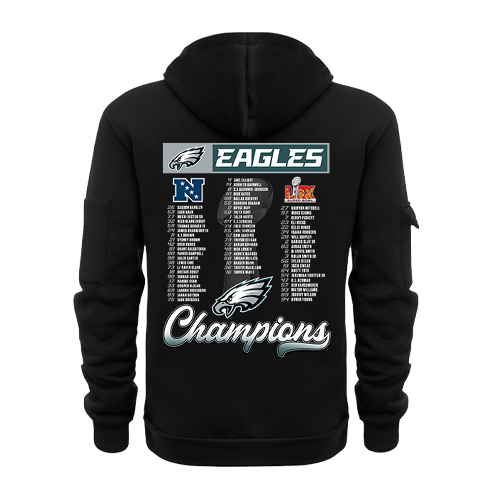Philadelphia Eagles Super Bowl LIX Champions New Hoodie V7 - Famjoys Philadelphia Eagles Super Bowl LIX Champions New Hoodie V7 - Famjoys