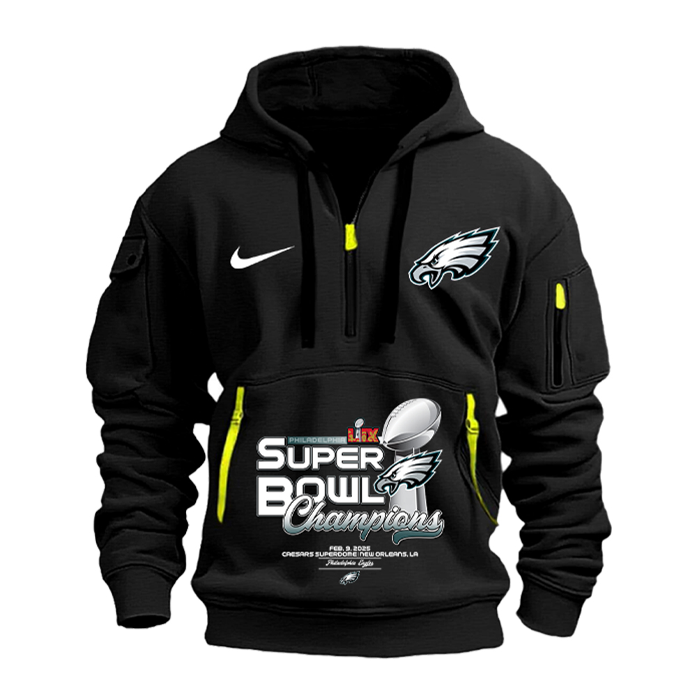 Philadelphia Eagles Super Bowl LIX Champions New Hoodie V7 - Famjoys Philadelphia Eagles Super Bowl LIX Champions New Hoodie V7 - Famjoys
