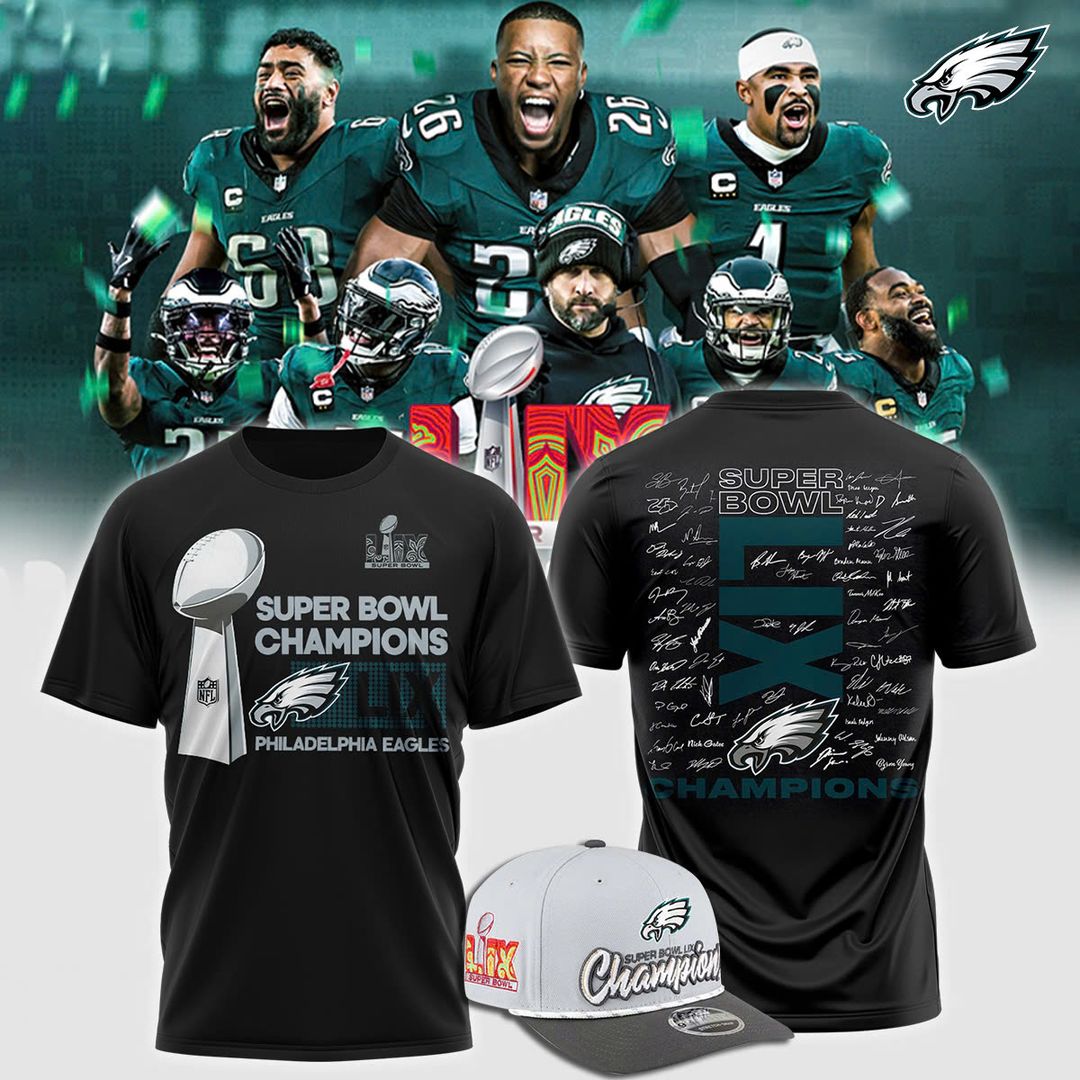 Philadelphia Eagles Super Bowl LIX Champions Shirt 2025 - Famjoys Philadelphia Eagles Super Bowl LIX Champions Shirt 2025 - Famjoys