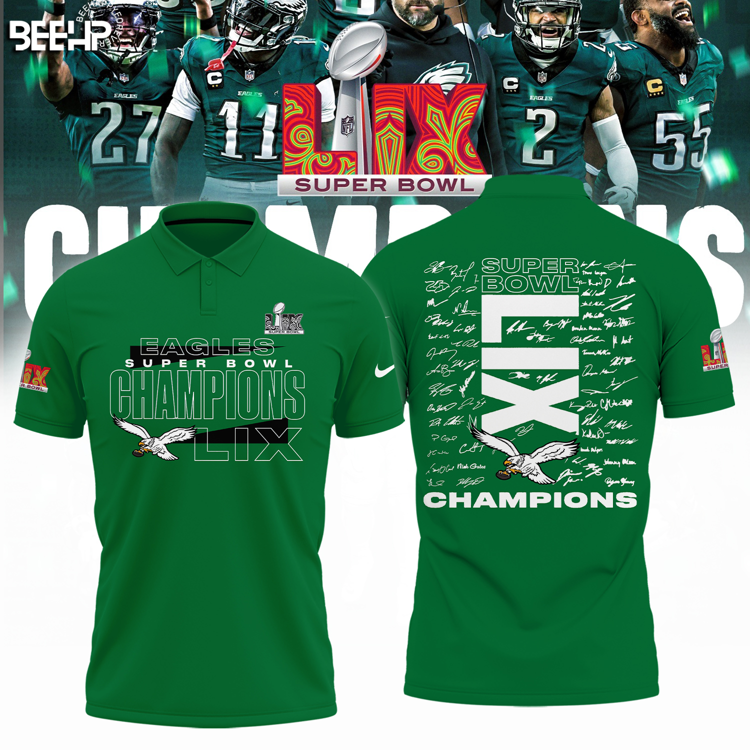 Philadelphia Eagles Super Bowl LIX Champions Shirt - Famjoys Philadelphia Eagles Super Bowl LIX Champions Shirt - Famjoys