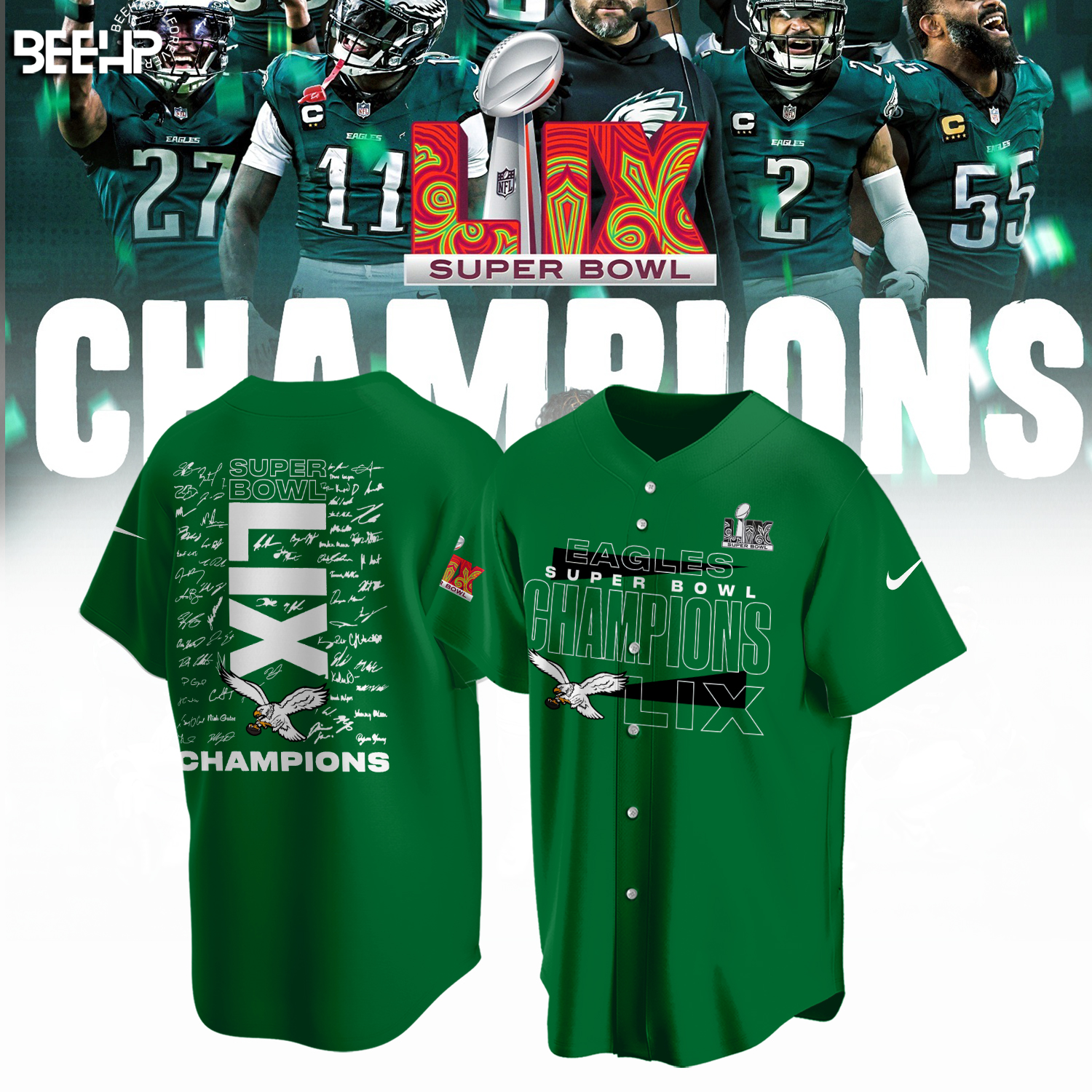 Philadelphia Eagles Super Bowl LIX Champions Shirt - Famjoys Philadelphia Eagles Super Bowl LIX Champions Shirt - Famjoys