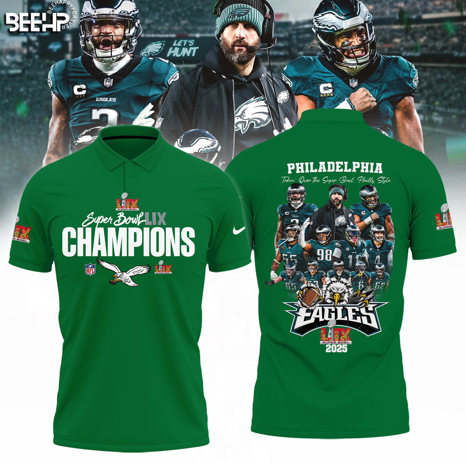 Philadelphia Eagles Super Bowl LIX Champions Shirt - Famjoys Philadelphia Eagles Super Bowl LIX Champions Shirt - Famjoys