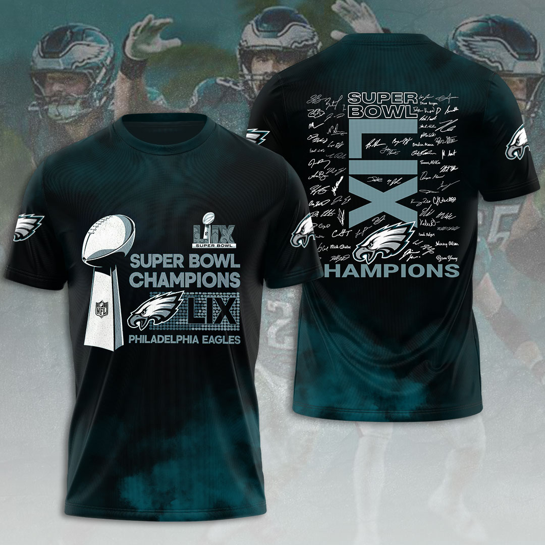 Philadelphia Eagles Super Bowl LIX Champions Shirt - Famjoys Philadelphia Eagles Super Bowl LIX Champions Shirt - Famjoys