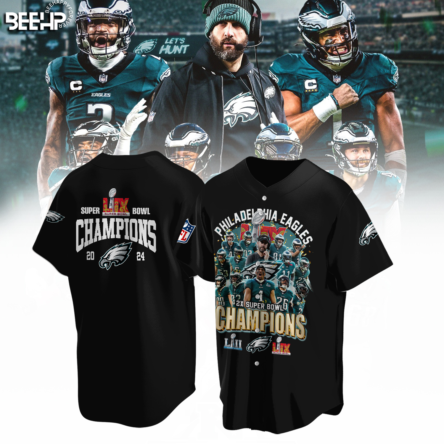Philadelphia Eagles Super Bowl LIX Champions Shirt - Famjoys Philadelphia Eagles Super Bowl LIX Champions Shirt - Famjoys