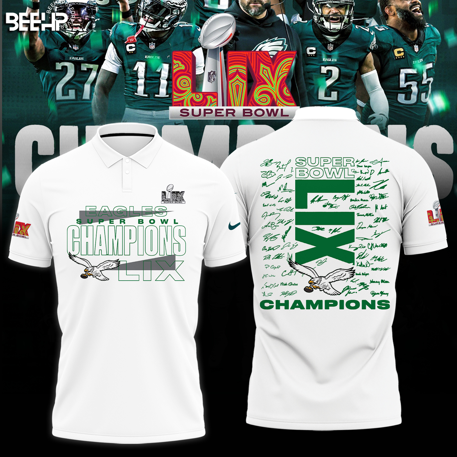 Philadelphia Eagles Super Bowl LIX Champions Shirt - Famjoys Philadelphia Eagles Super Bowl LIX Champions Shirt - Famjoys