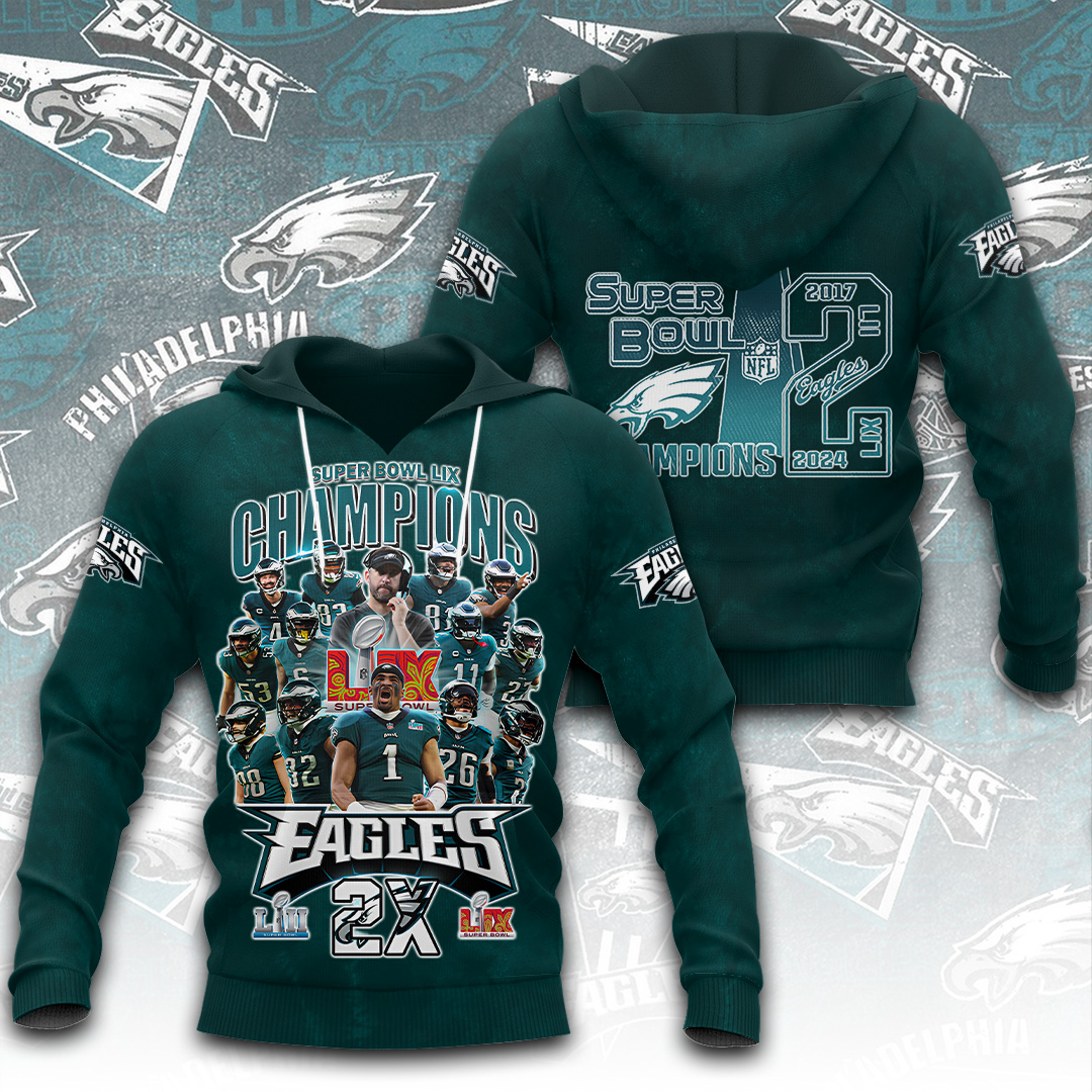 Philadelphia Eagles Super Bowl LIX Champions Shirt - Famjoys Philadelphia Eagles Super Bowl LIX Champions Shirt - Famjoys