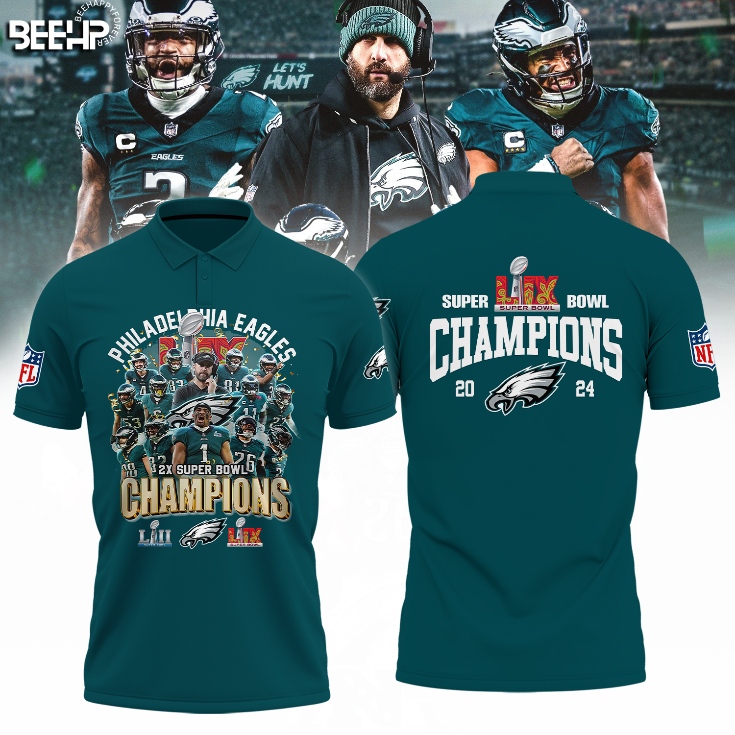 Philadelphia Eagles Super Bowl LIX Champions Shirt - Famjoys Philadelphia Eagles Super Bowl LIX Champions Shirt - Famjoys
