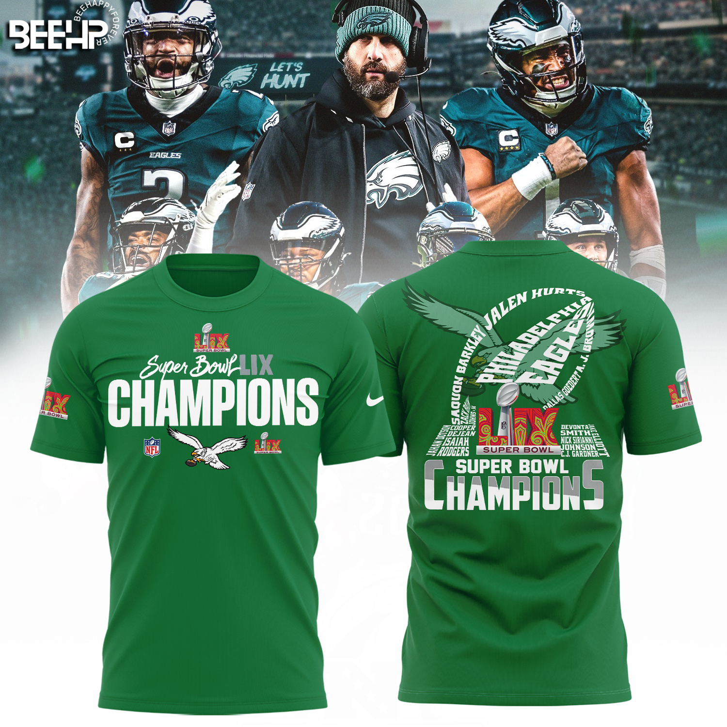 Philadelphia Eagles Super Bowl LIX Champions Shirt - Famjoys Philadelphia Eagles Super Bowl LIX Champions Shirt - Famjoys