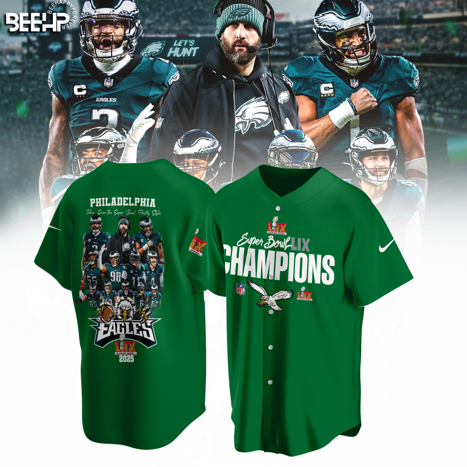 Philadelphia Eagles Super Bowl LIX Champions Shirt - Famjoys Philadelphia Eagles Super Bowl LIX Champions Shirt - Famjoys