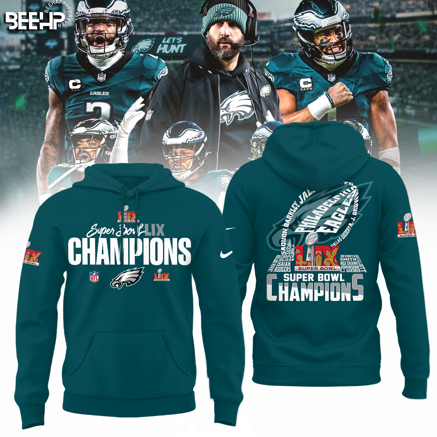 Philadelphia Eagles Super Bowl LIX Champions Shirt - Famjoys Philadelphia Eagles Super Bowl LIX Champions Shirt - Famjoys