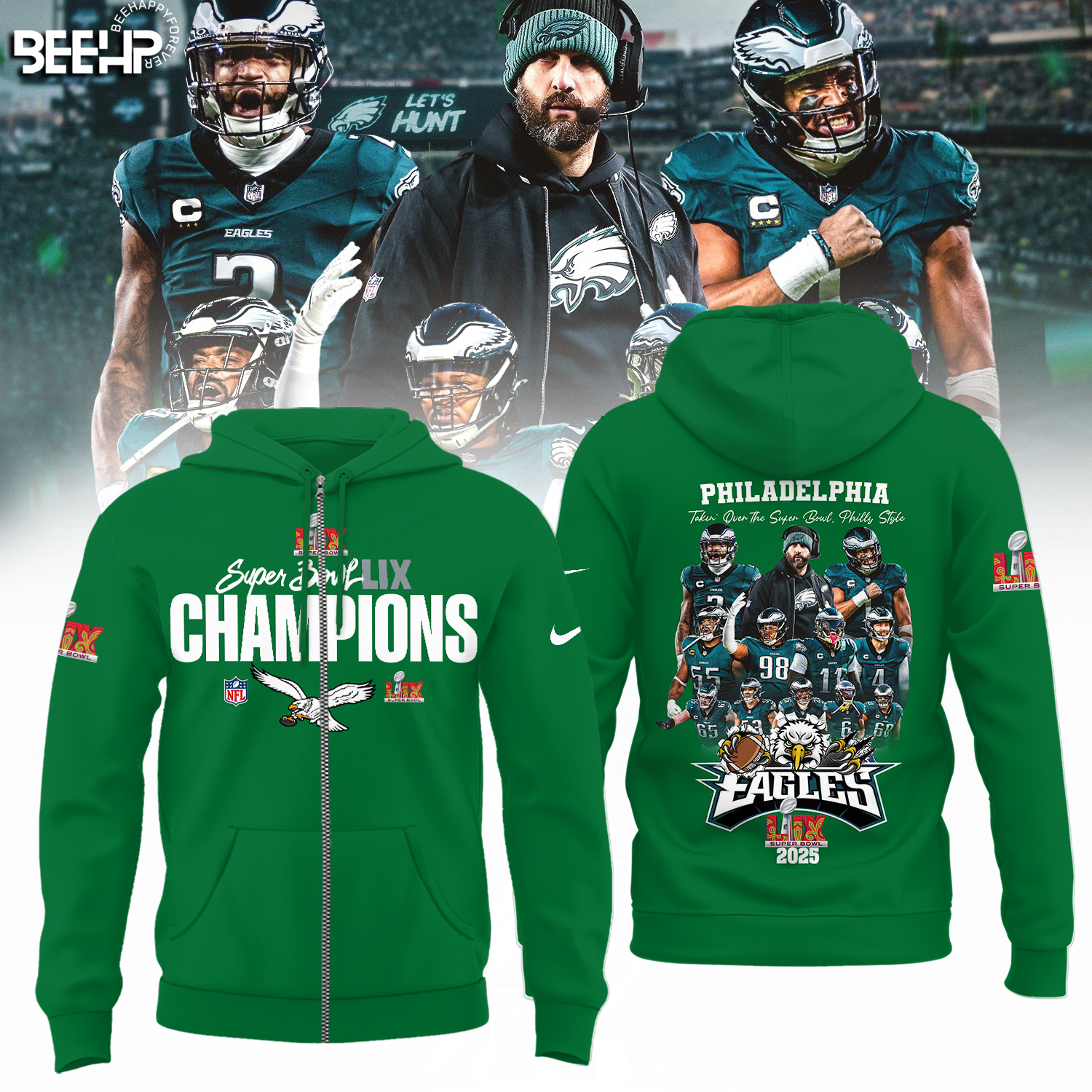 Philadelphia Eagles Super Bowl LIX Champions Shirt - Famjoys Philadelphia Eagles Super Bowl LIX Champions Shirt - Famjoys
