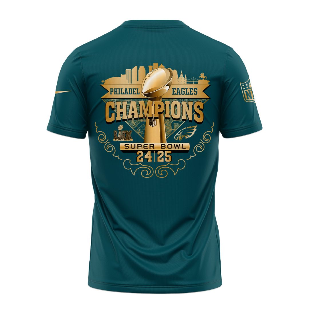 Philadelphia Eagles Super Bowl LIX Champions Shirts 2025 - Famjoys Philadelphia Eagles Super Bowl LIX Champions Shirts 2025 - Famjoys