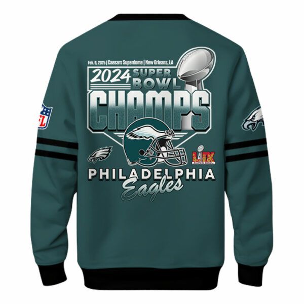 Philadelphia Eagles Super Bowl LIX Champions Sweatshirt 2025 - Famjoys Philadelphia Eagles Super Bowl LIX Champions Sweatshirt 2025 - Famjoys