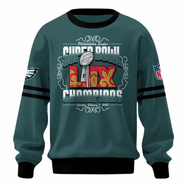 Philadelphia Eagles Super Bowl LIX Champions Sweatshirt 2025 - Famjoys Philadelphia Eagles Super Bowl LIX Champions Sweatshirt 2025 - Famjoys