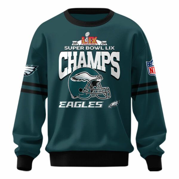 Philadelphia Eagles Super Bowl LIX Champions Sweatshirt - Famjoys Philadelphia Eagles Super Bowl LIX Champions Sweatshirt - Famjoys