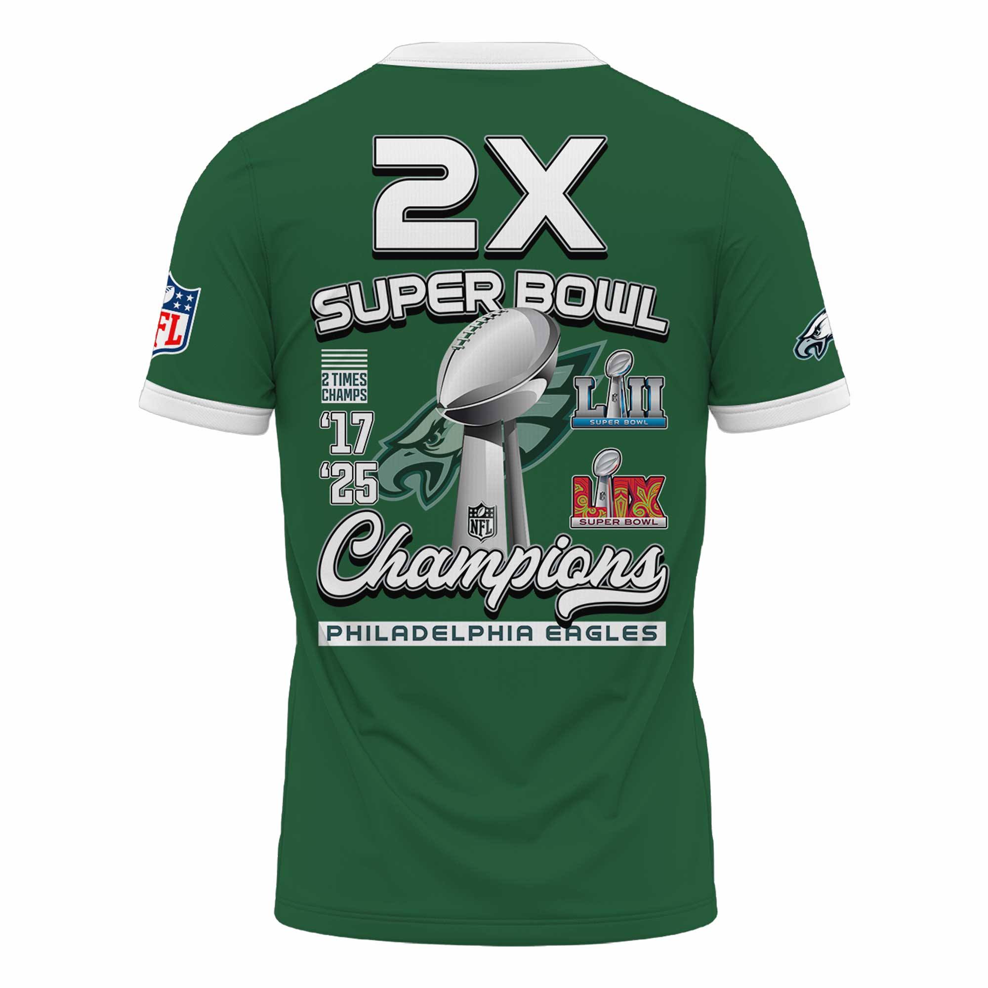 Philadelphia Eagles Super Bowl LIX Champions T-Shirt - Famjoys Philadelphia Eagles Super Bowl LIX Champions T-Shirt - Famjoys