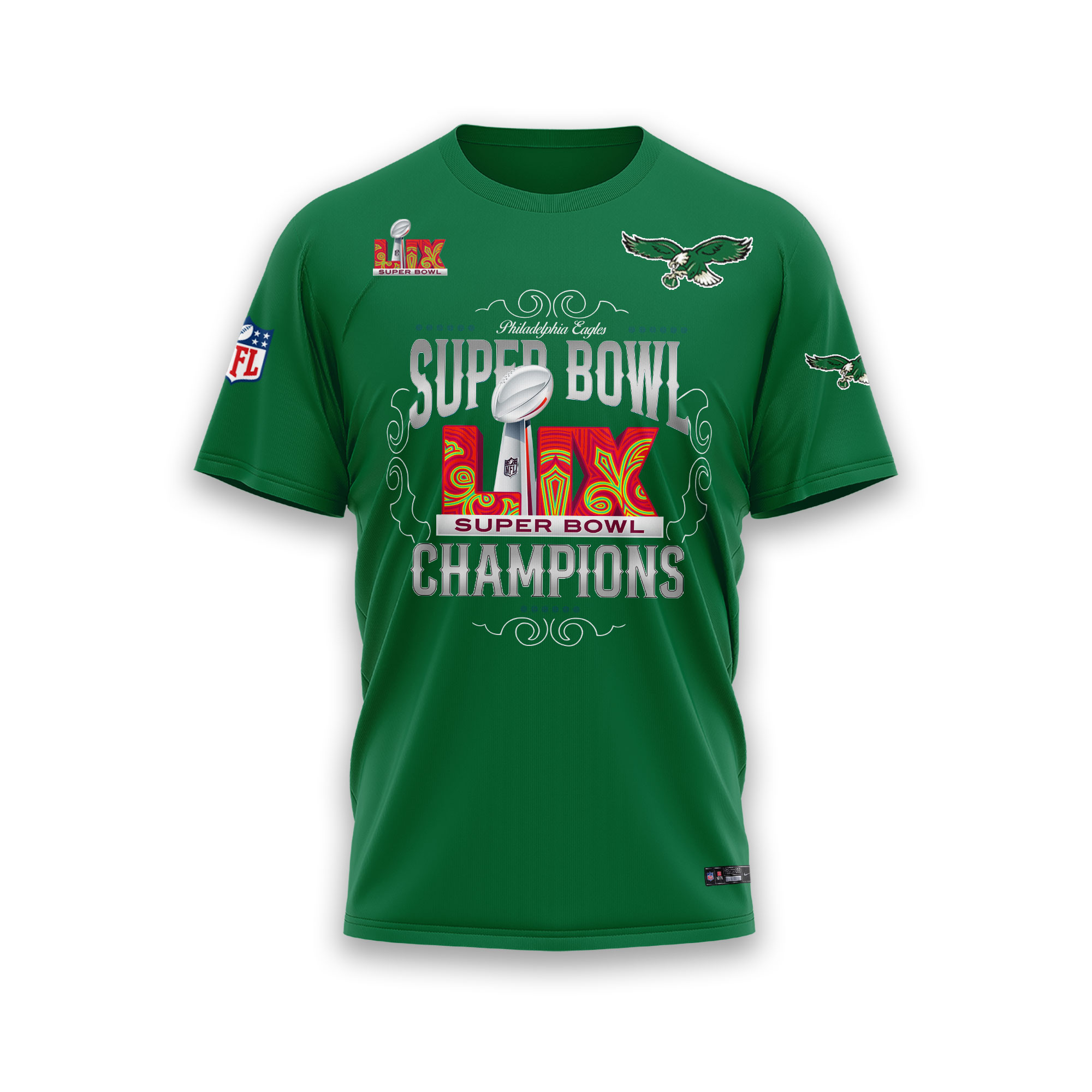 Philadelphia Eagles Super Bowl LIX Champions Tshirt 2025 - Famjoys Philadelphia Eagles Super Bowl LIX Champions Tshirt 2025 - Famjoys