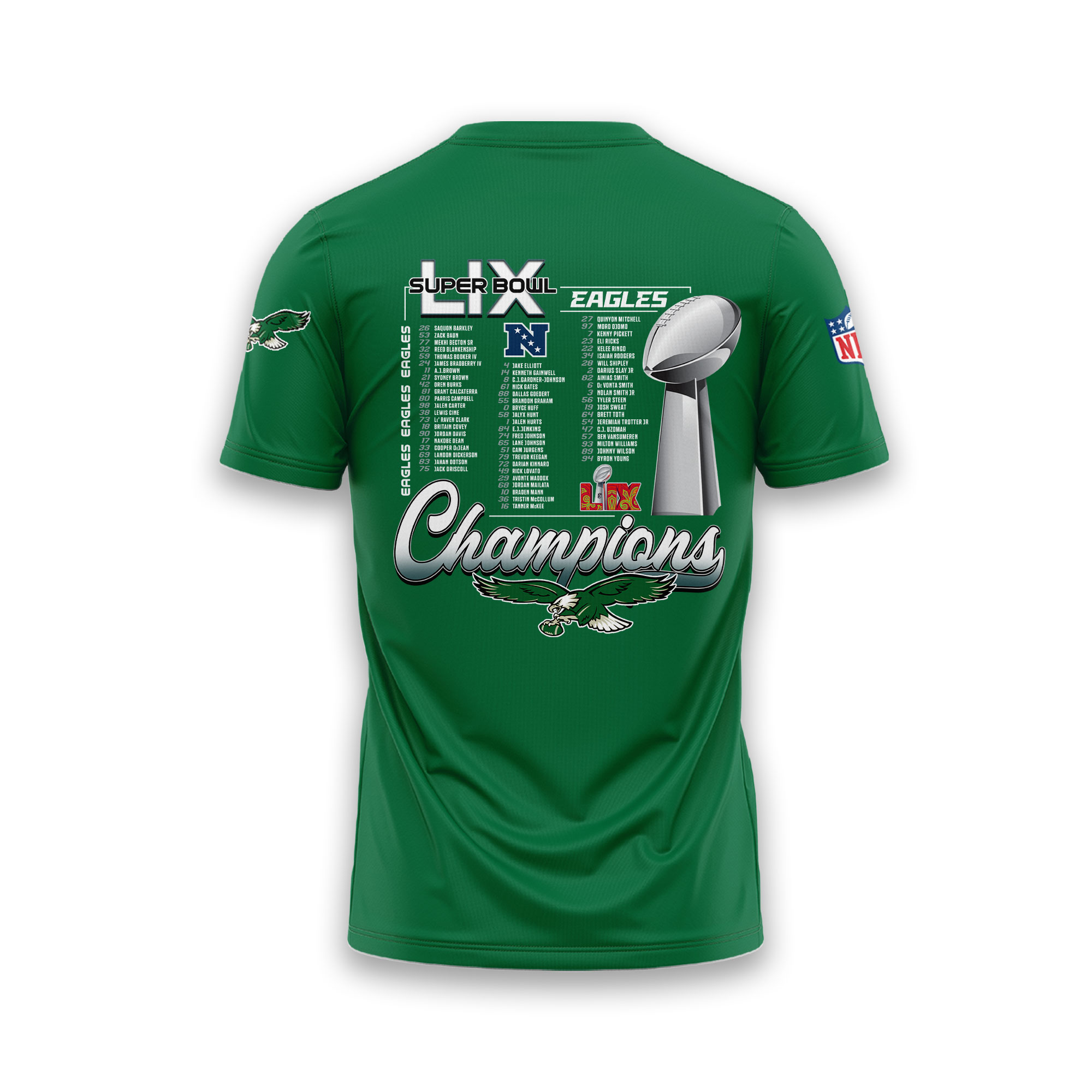 Philadelphia Eagles Super Bowl LIX Champions Tshirt 2025 - Famjoys Philadelphia Eagles Super Bowl LIX Champions Tshirt 2025 - Famjoys