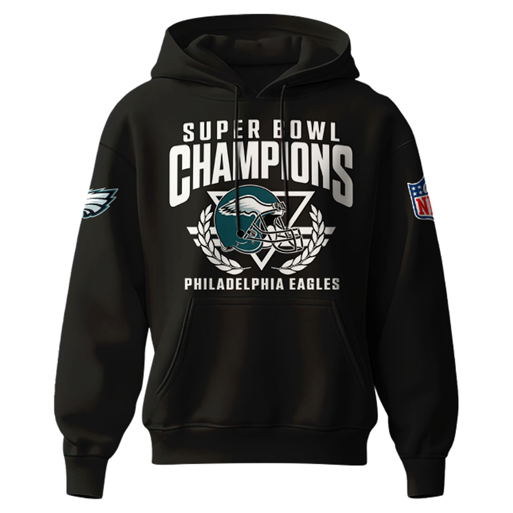 Philadelphia Eagles Super Bowl LIX Champions Unisex Hoodie V2 - Famjoys Philadelphia Eagles Super Bowl LIX Champions Unisex Hoodie V2 - Famjoys