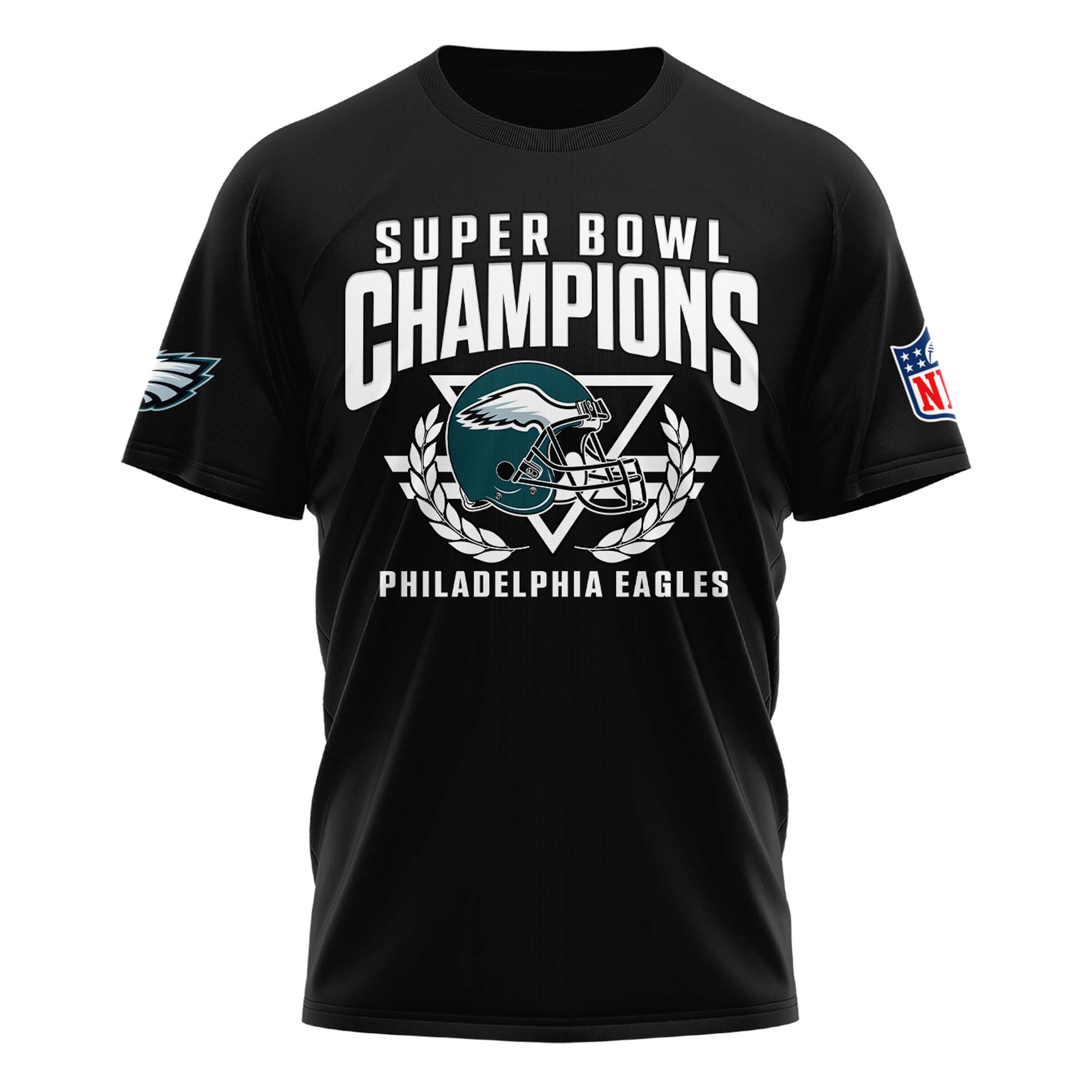 Philadelphia Eagles Super Bowl LIX Champions Unisex TShirt V2 - Famjoys Philadelphia Eagles Super Bowl LIX Champions Unisex TShirt V2 - Famjoys