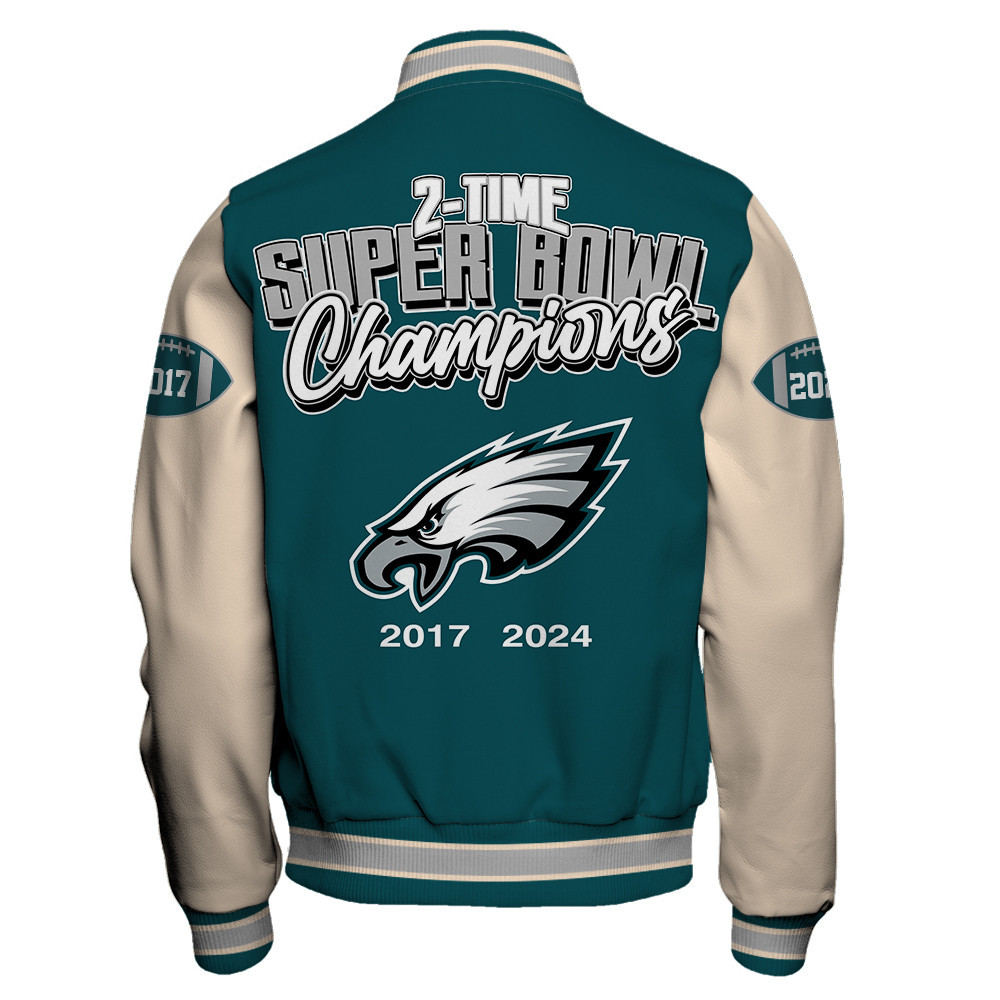 Philadelphia Eagles Super Bowl LIX Champions Where Champions Are Made Varsity Jacket - Famjoys Philadelphia Eagles Super Bowl LIX Champions Where Champions Are Made Varsity Jacket - Famjoys