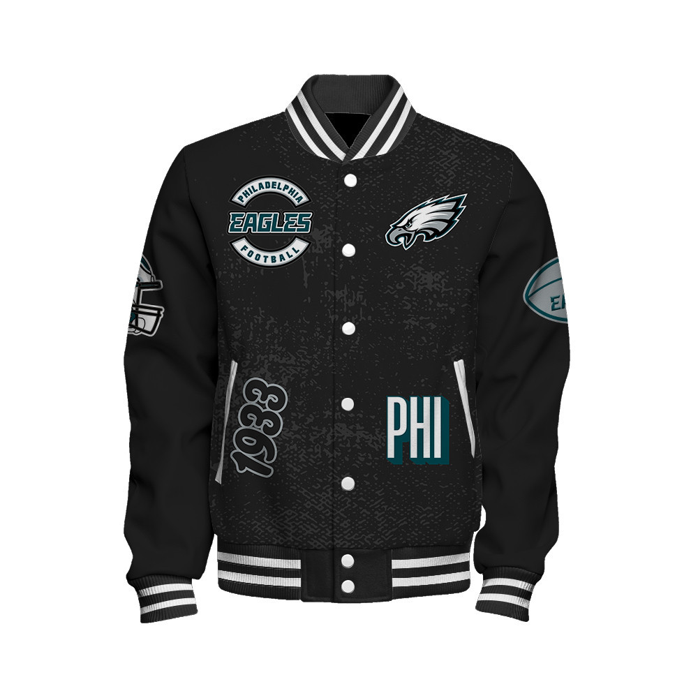 Philadelphia Eagles Super Bowl LIX Champions Winning Spirit Varsity Jacket - Famjoys Philadelphia Eagles Super Bowl LIX Champions Winning Spirit Varsity Jacket - Famjoys