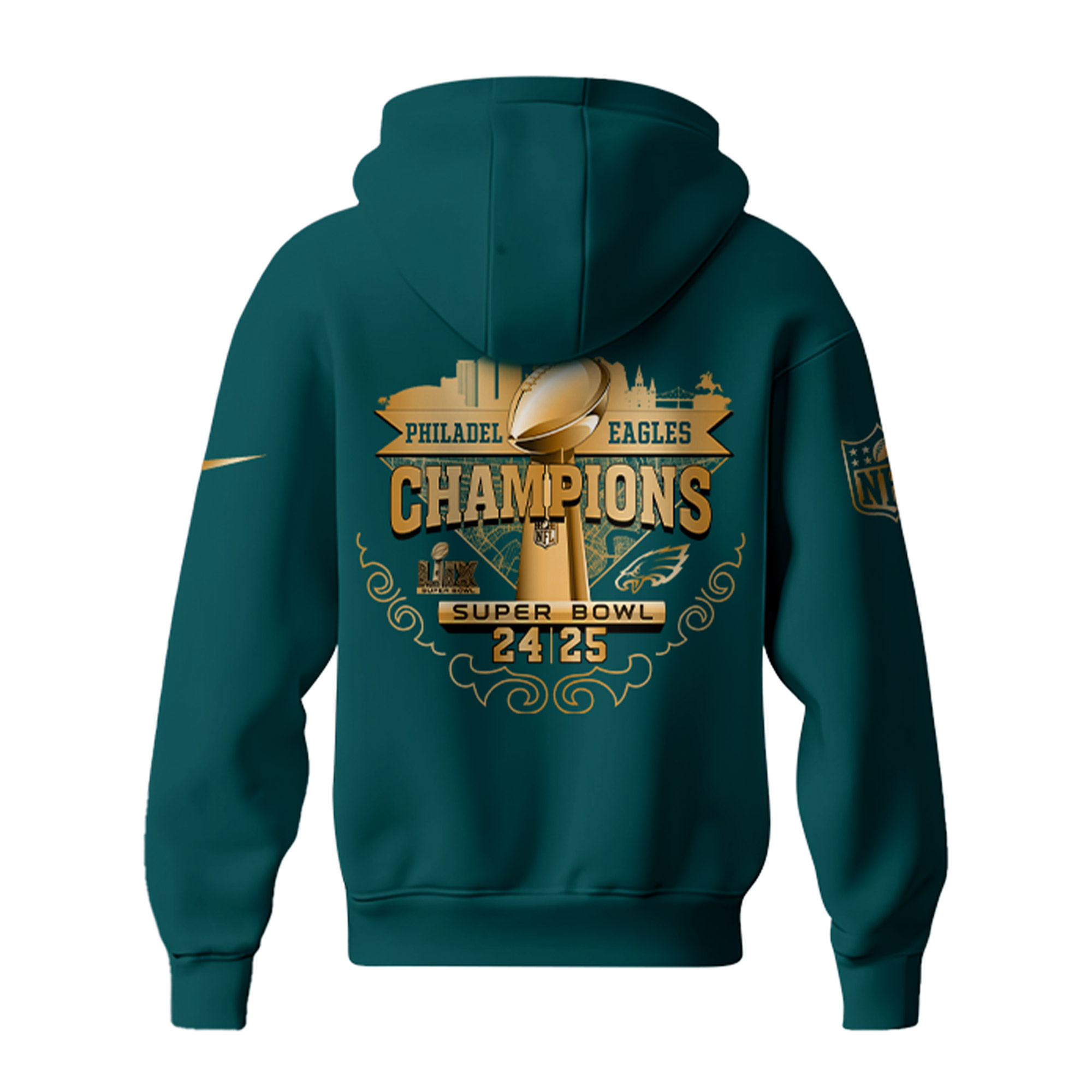 Philadelphia Eagles Super Bowl LIX Champions Zip Hoodie 2025 - Famjoys Philadelphia Eagles Super Bowl LIX Champions Zip Hoodie 2025 - Famjoys