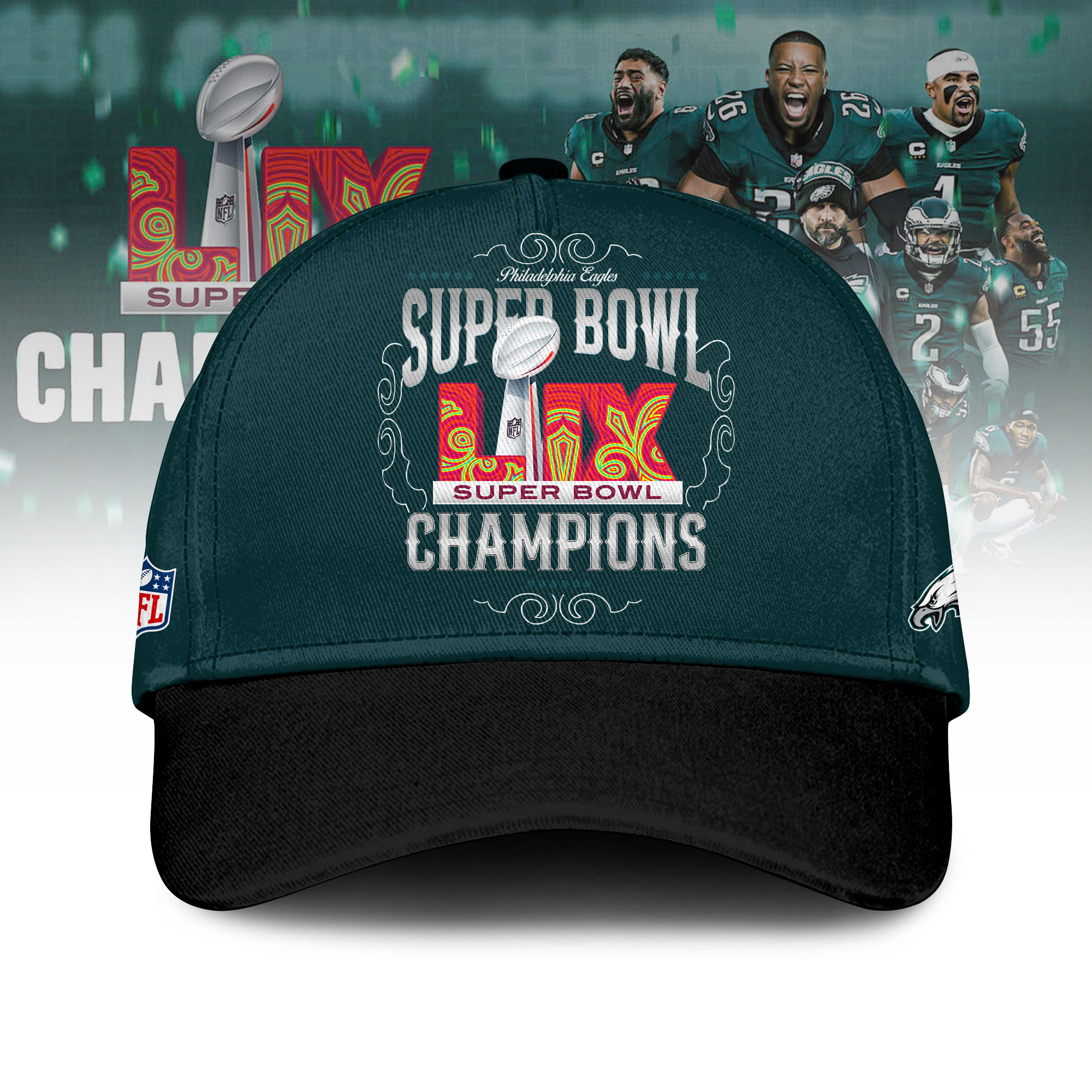 Philadelphia Eagles Super Bowl LIX Champions Zip Hoodie 2025 - Famjoys Philadelphia Eagles Super Bowl LIX Champions Zip Hoodie 2025 - Famjoys