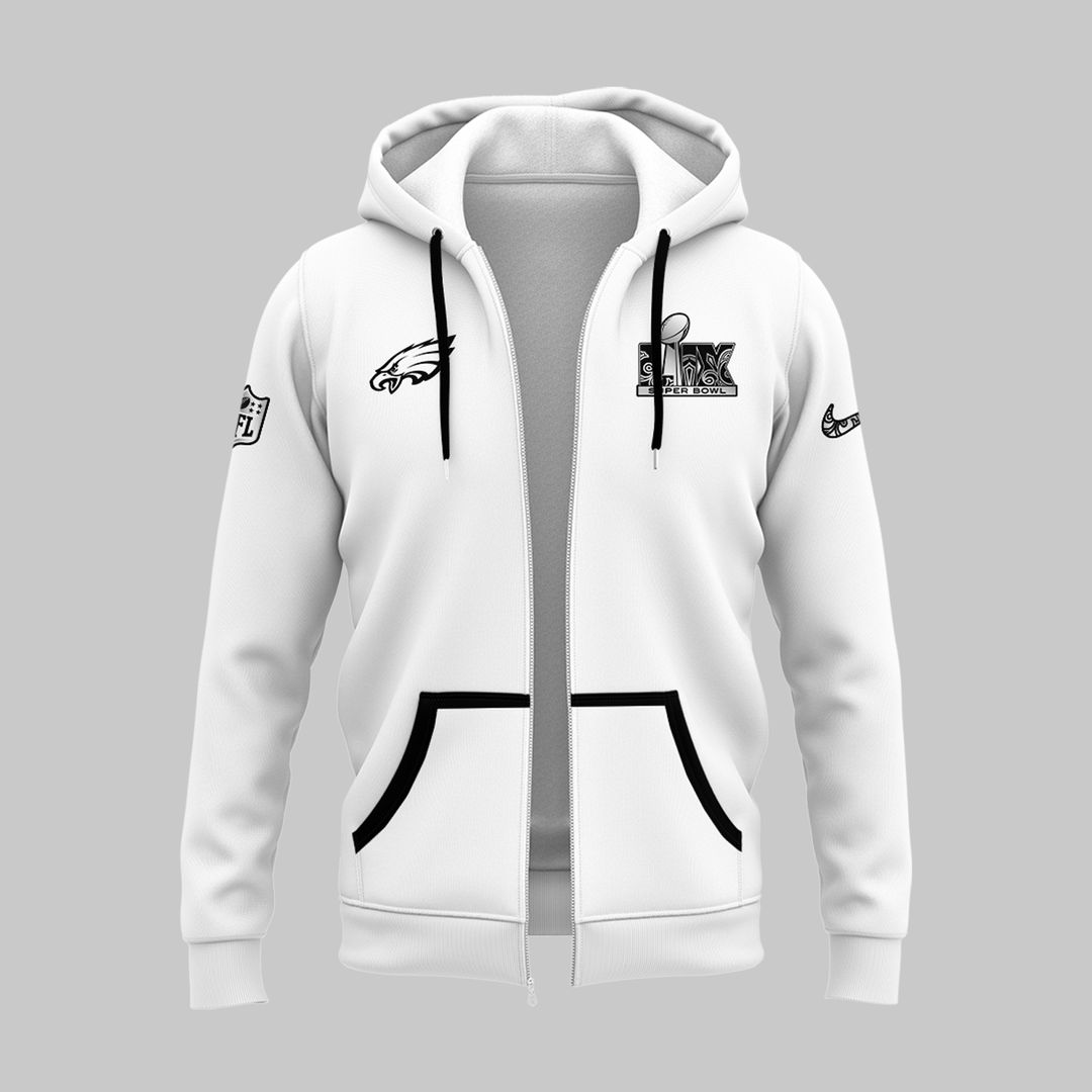 Philadelphia Eagles Super Bowl Zip Hoodie - Famjoys Philadelphia Eagles Super Bowl Zip Hoodie - Famjoys