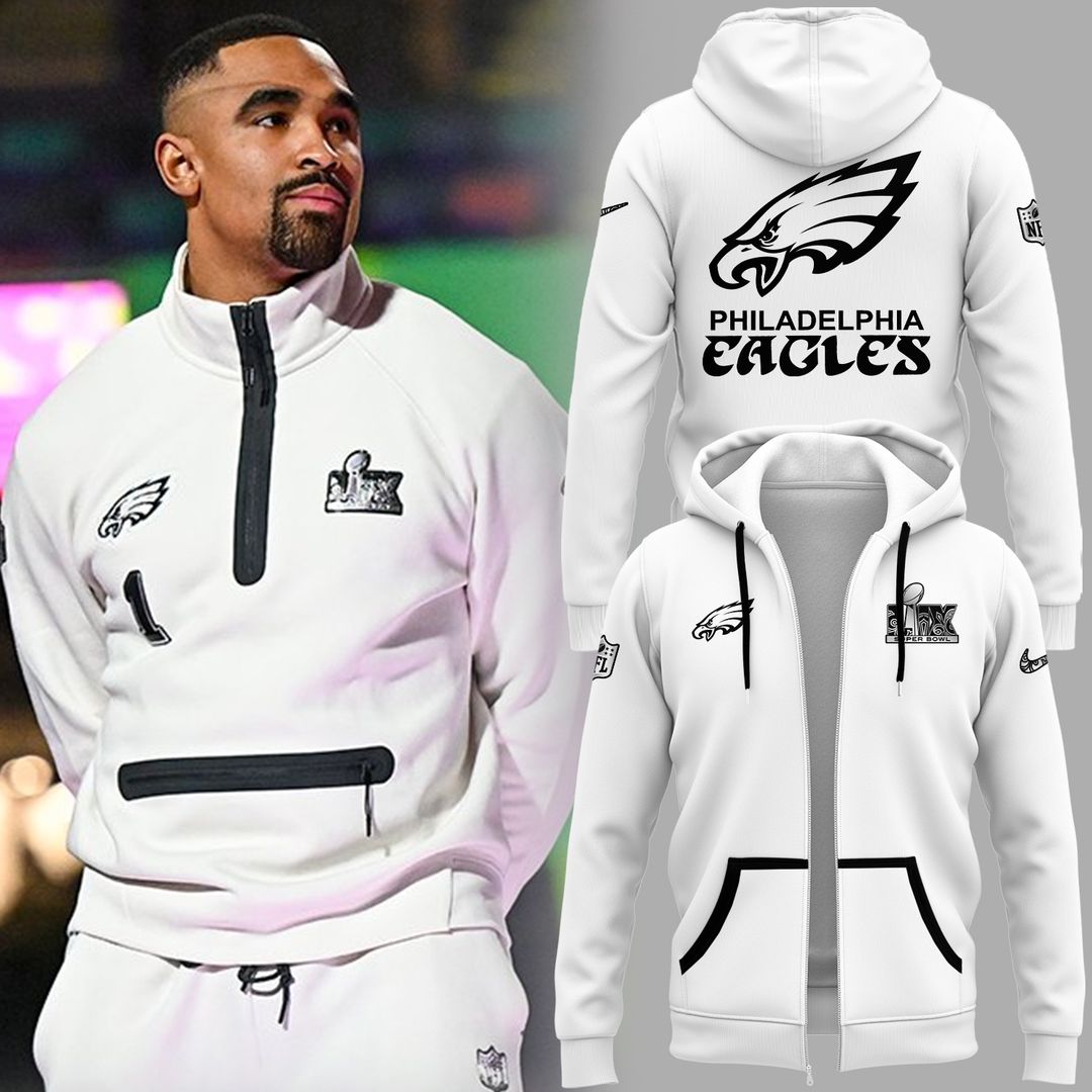 Philadelphia Eagles Super Bowl Zip Hoodie - Famjoys Philadelphia Eagles Super Bowl Zip Hoodie - Famjoys