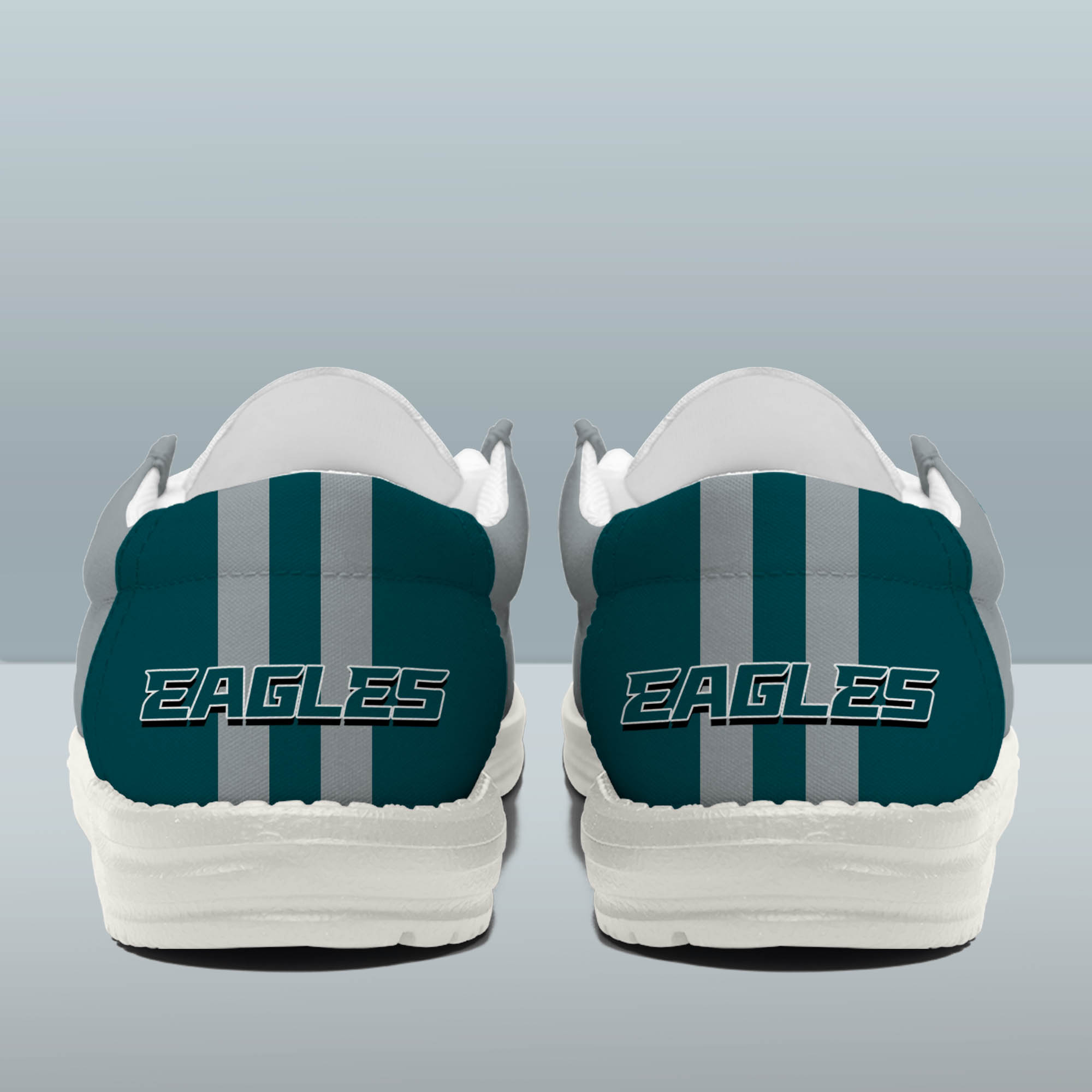 Philadelphia Eagles Team White Canvas Loafer Shoes Personalized Your Name - Famjoys Philadelphia Eagles Team White Canvas Loafer Shoes Personalized Your Name - Famjoys