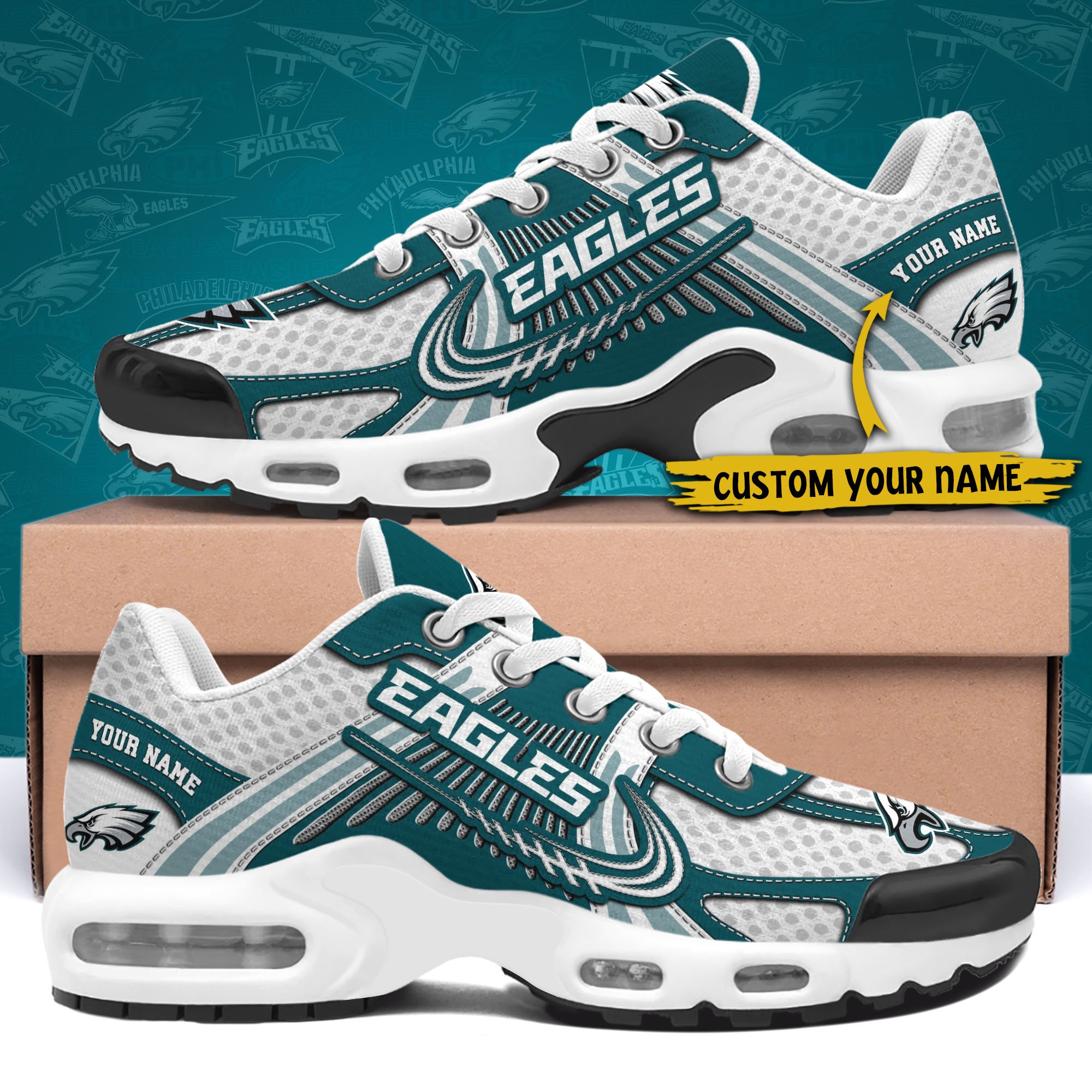 Philadelphia Eagles TN Shoes Custom Your Name, Sport Team Shoes, Shoes For Sport Lovers, Gifts For Fans ETRG-62469 - Famjoys Philadelphia Eagles TN Shoes Custom Your Name, Sport Team Shoes, Shoes For Sport Lovers, Gifts For Fans ETRG-62469 - Famjoys