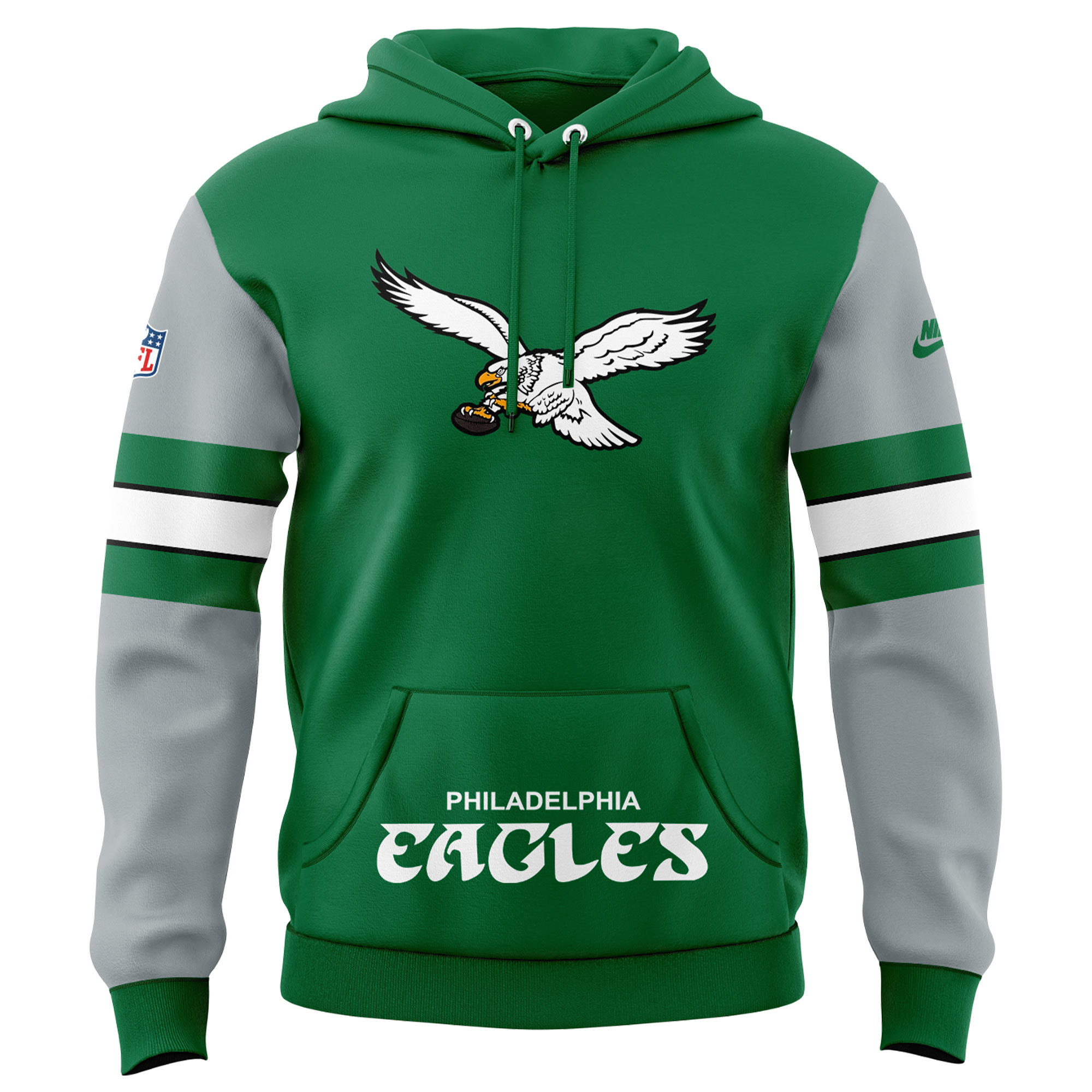 Philadelphia Eagles Two Shoes Throwback Hoodie 2024 - Famjoys Philadelphia Eagles Two Shoes Throwback Hoodie 2024 - Famjoys