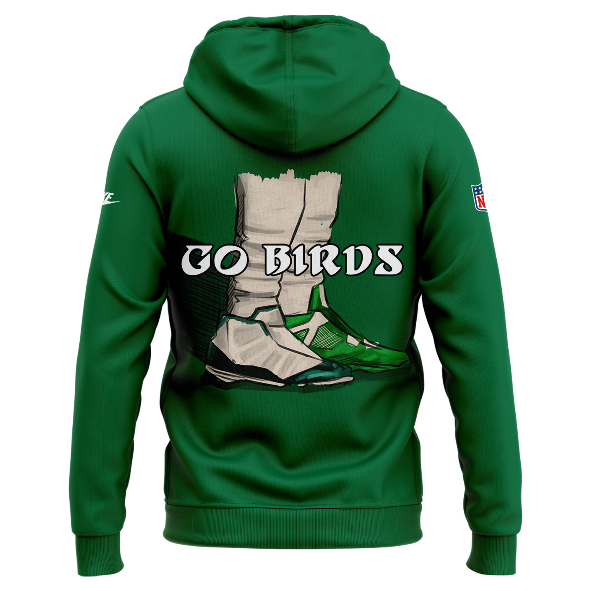 Philadelphia Eagles Two Shoes Throwback Hoodie 2024 - Famjoys Philadelphia Eagles Two Shoes Throwback Hoodie 2024 - Famjoys